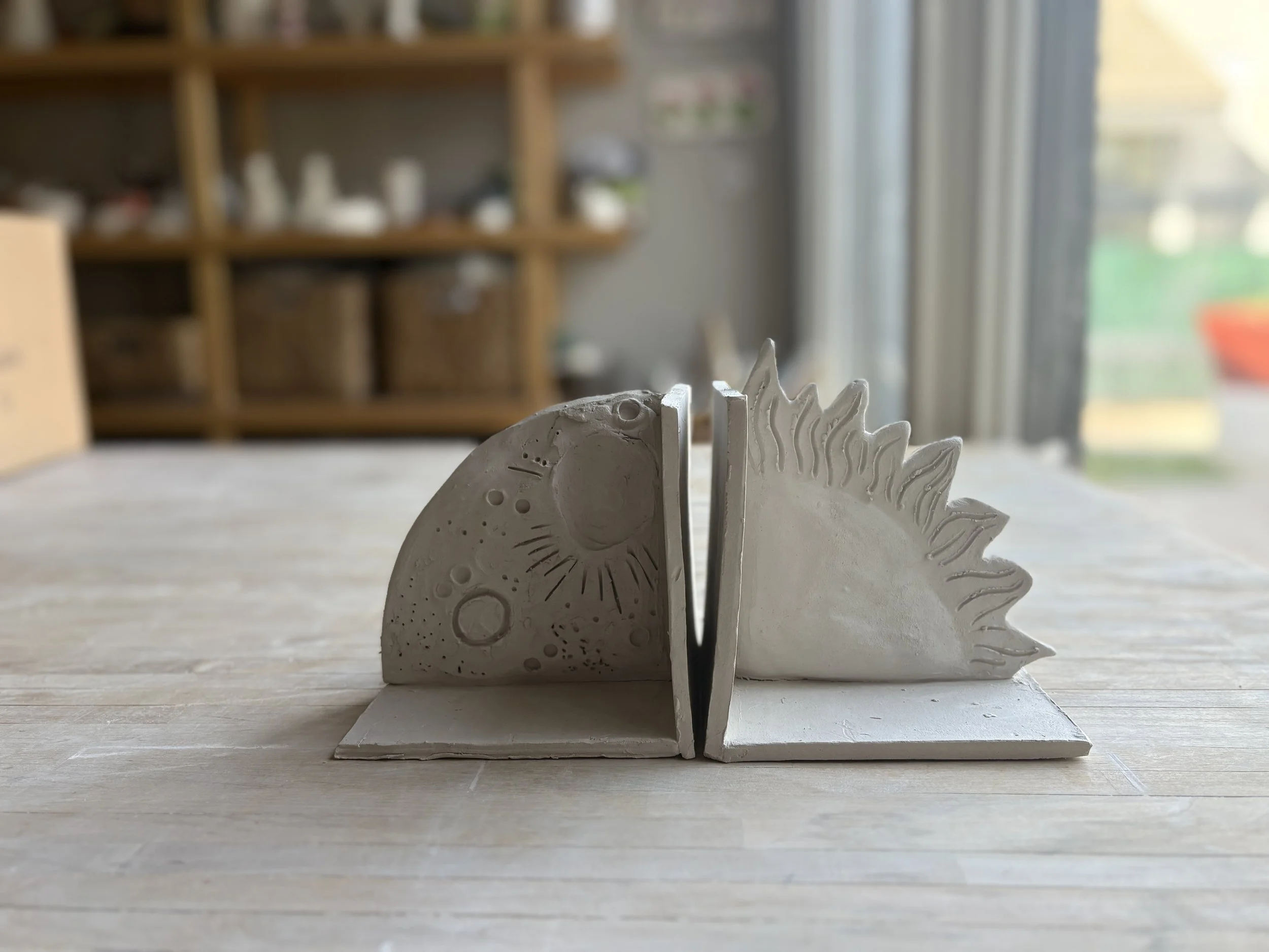 Clay Workshop: Clay Date Book Ends