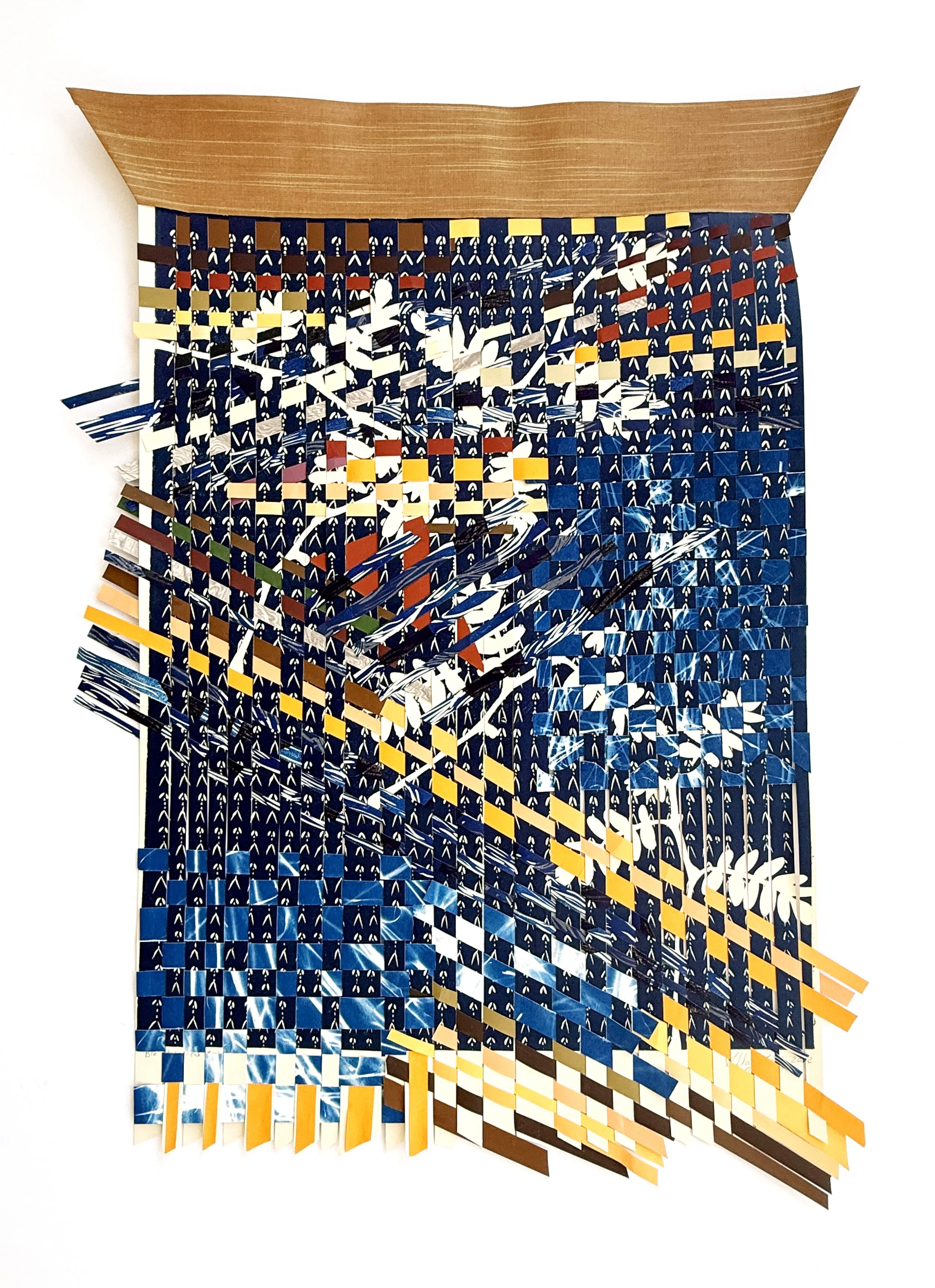 Golden Hour
Hand Woven Linoleum Block Print
31 x 22 in
2026