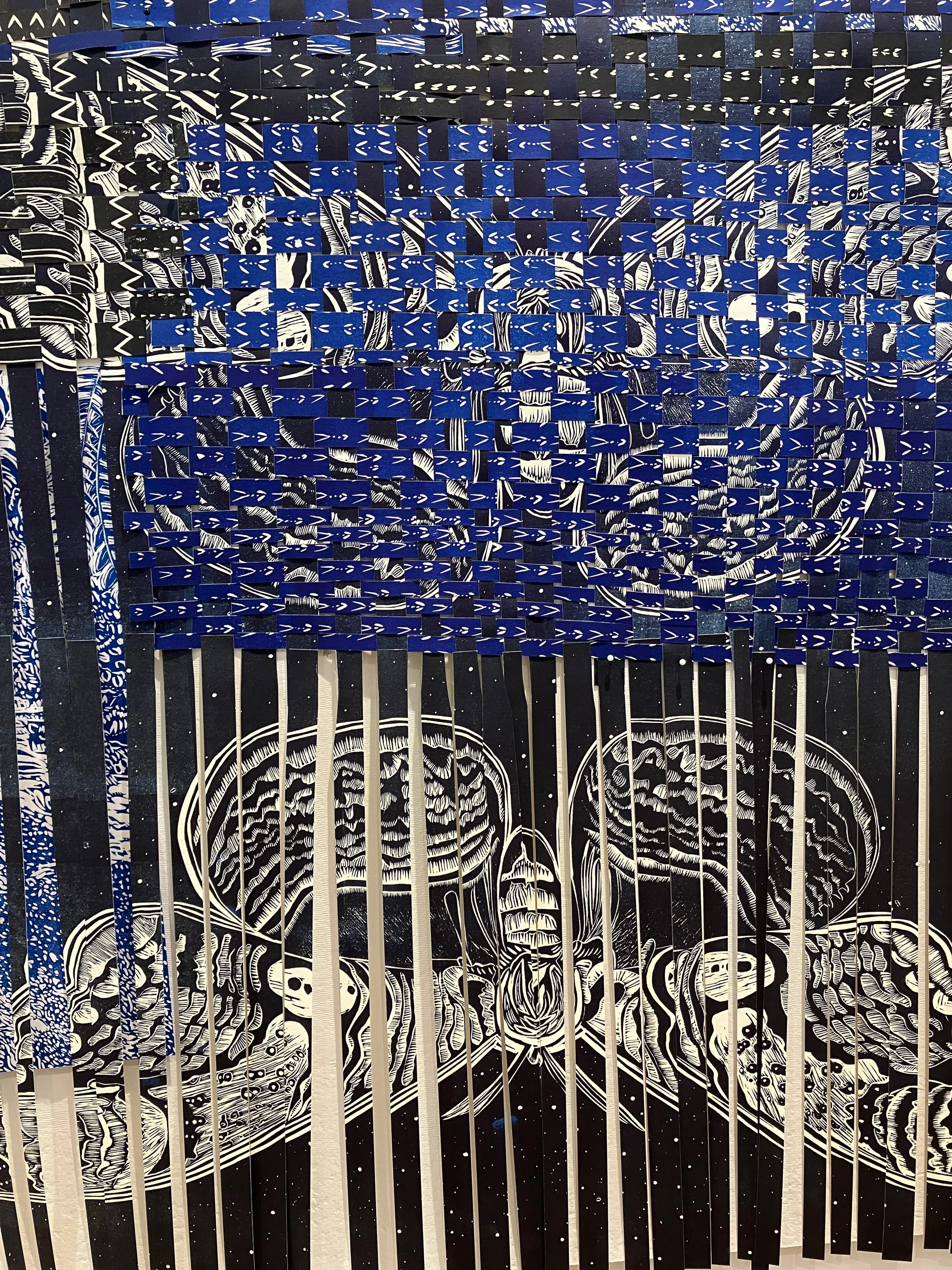 large weaving in progress