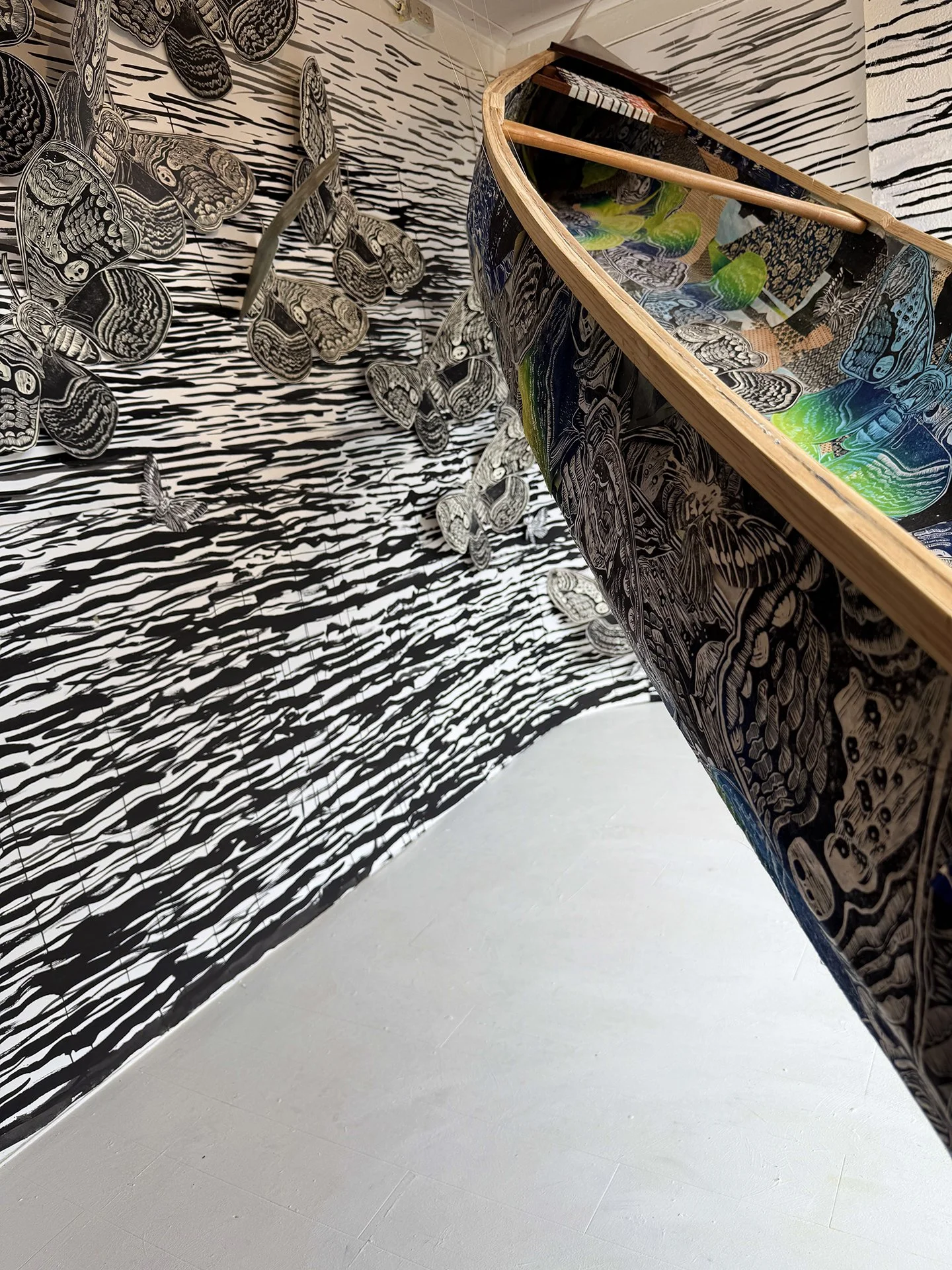 Window Install at Hecho a Mano Gallery, Santa Fe, NM, June 2025