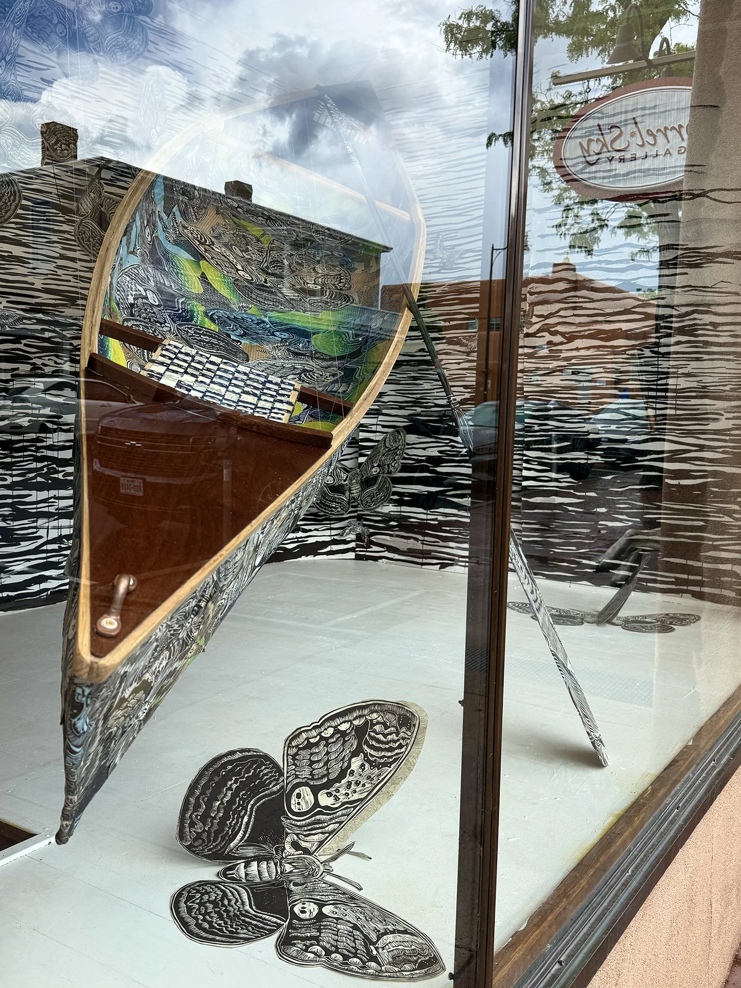 Window Install at Hecho a Mano Gallery, Santa Fe, NM, June 2025