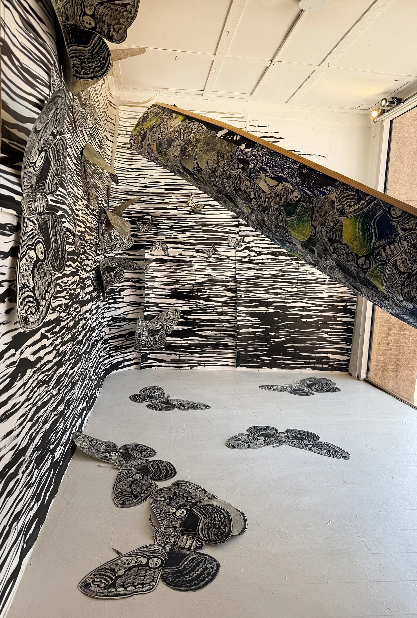 Window Install at Hecho a Mano Gallery, Santa Fe, NM, June 2025