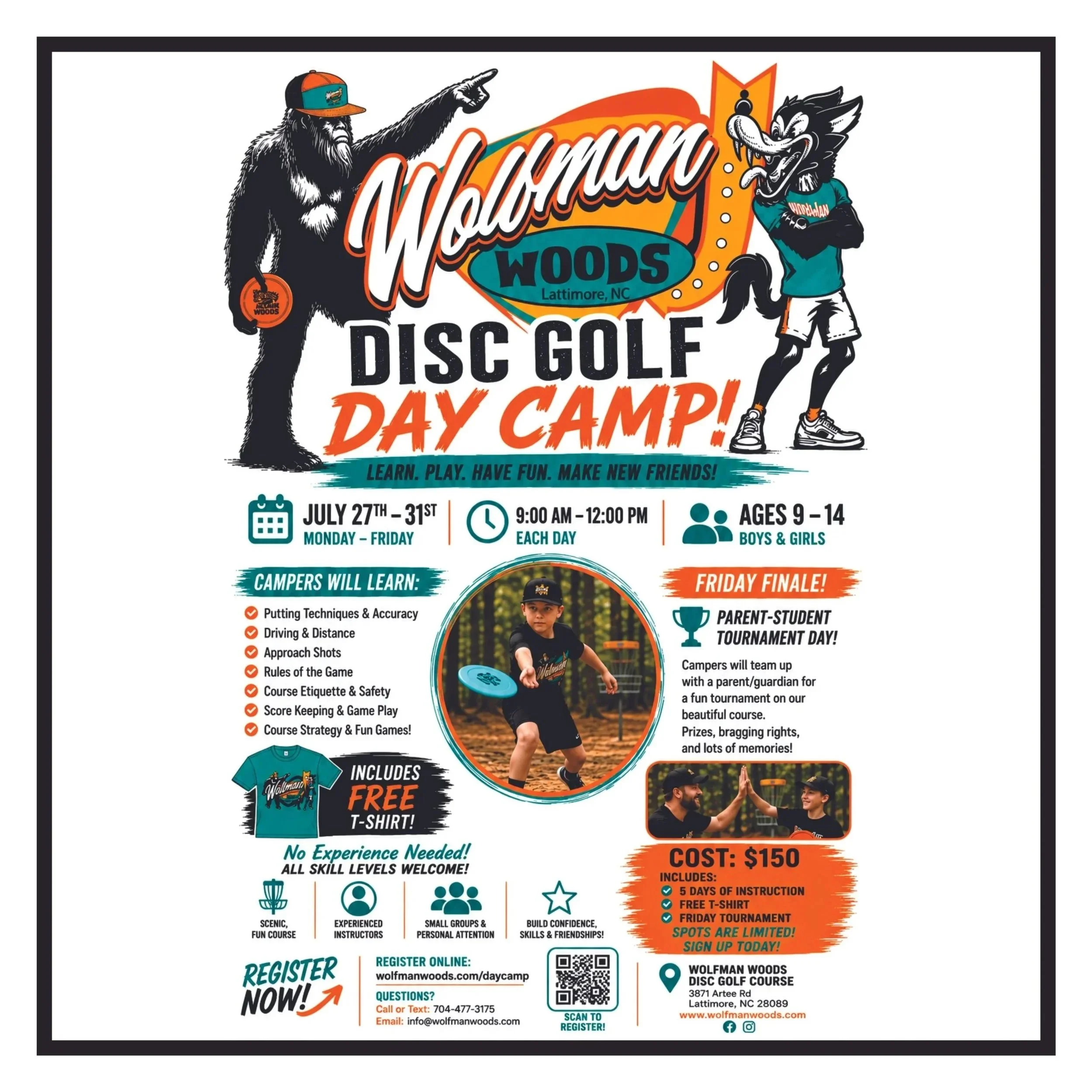 🥏 Wolfman Woods Disc Golf Summer Day Camp