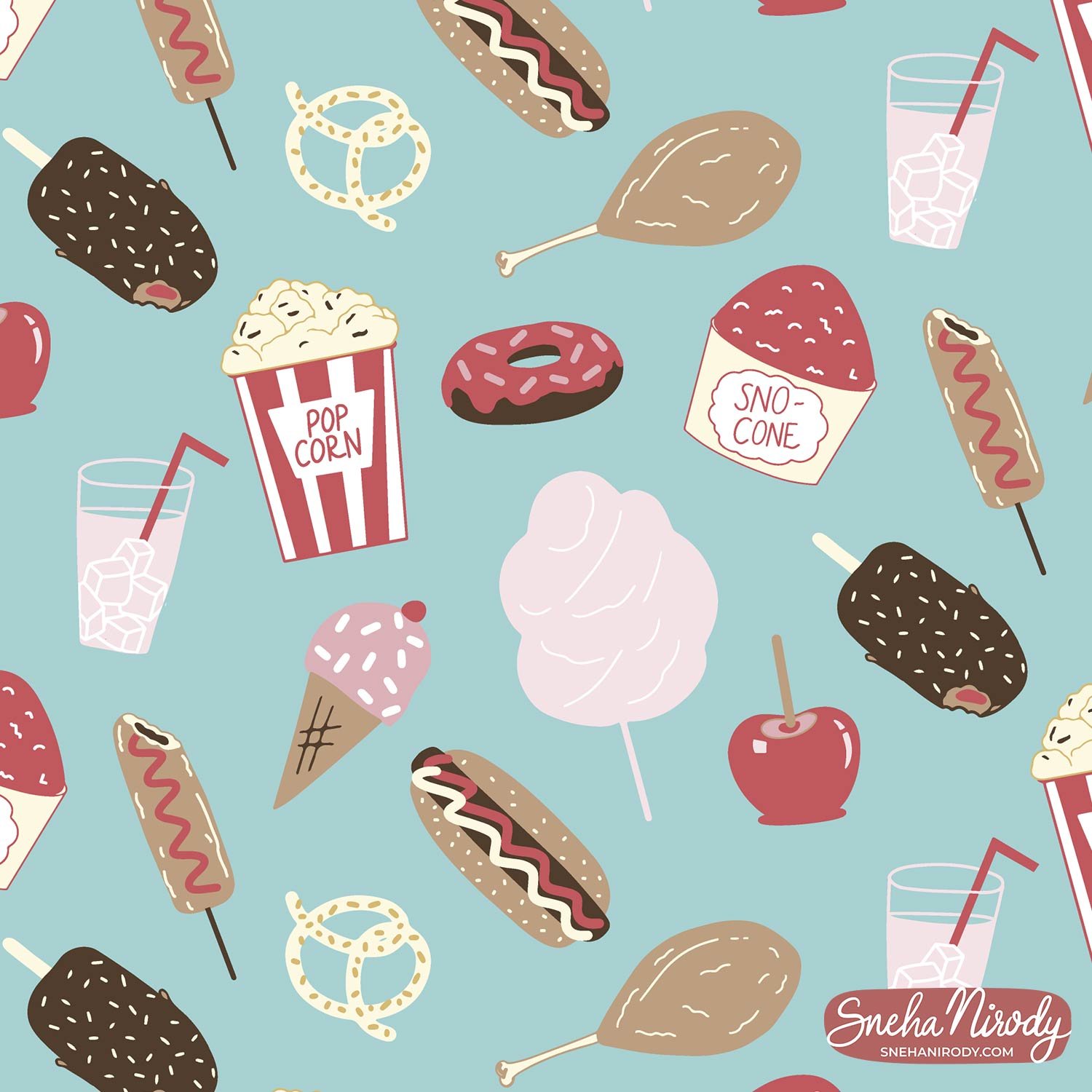 FUNFAIR pattern collection - Fair Foods