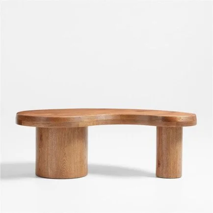 Curved Wood Coffee Table