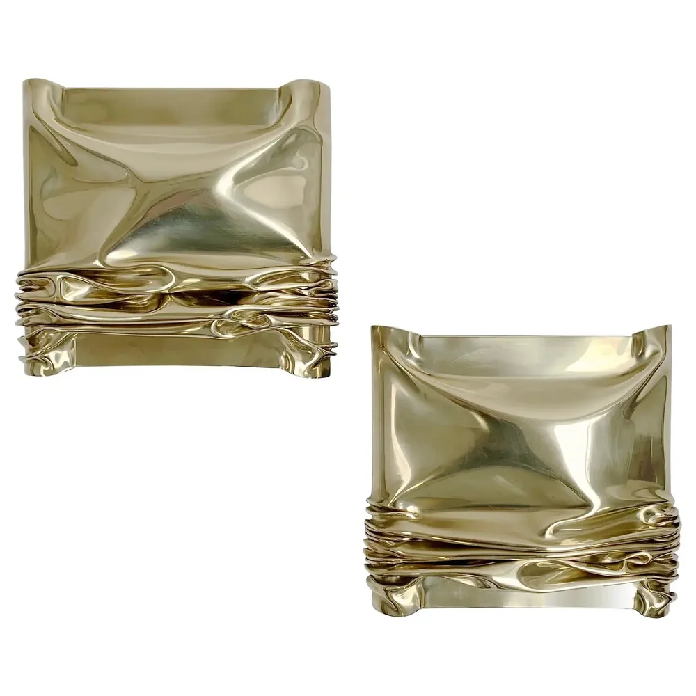 Jacques Moniquet Brass Sconces
