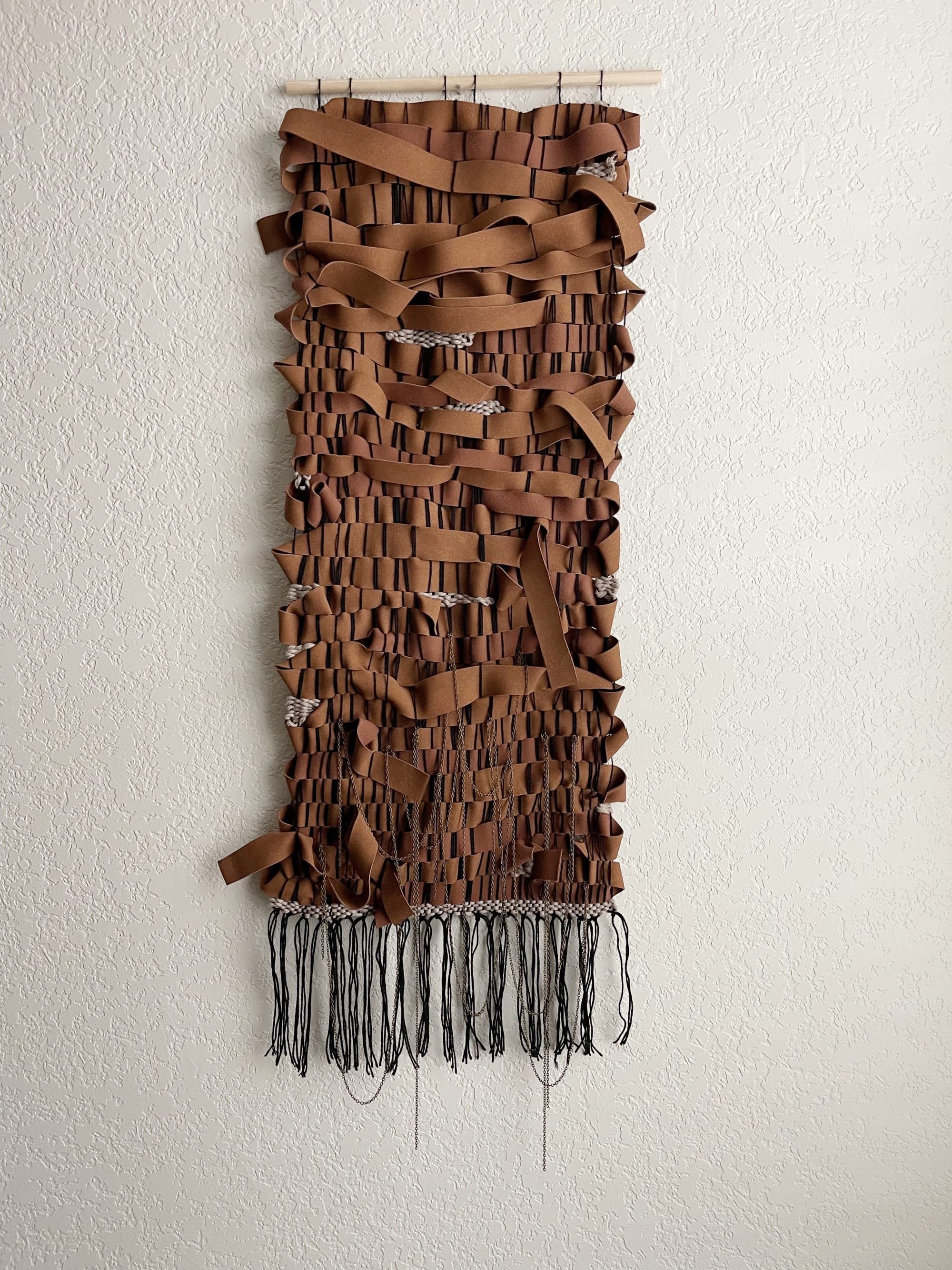 Suede + Chain Wall Hanging