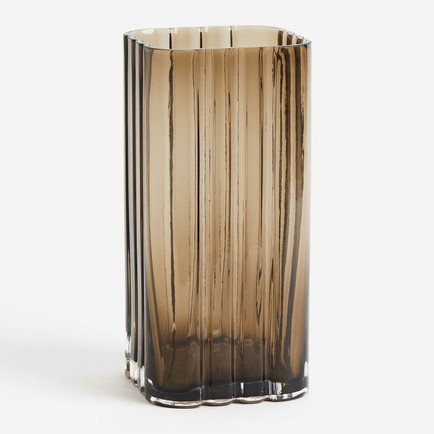 Beige Glass Vase