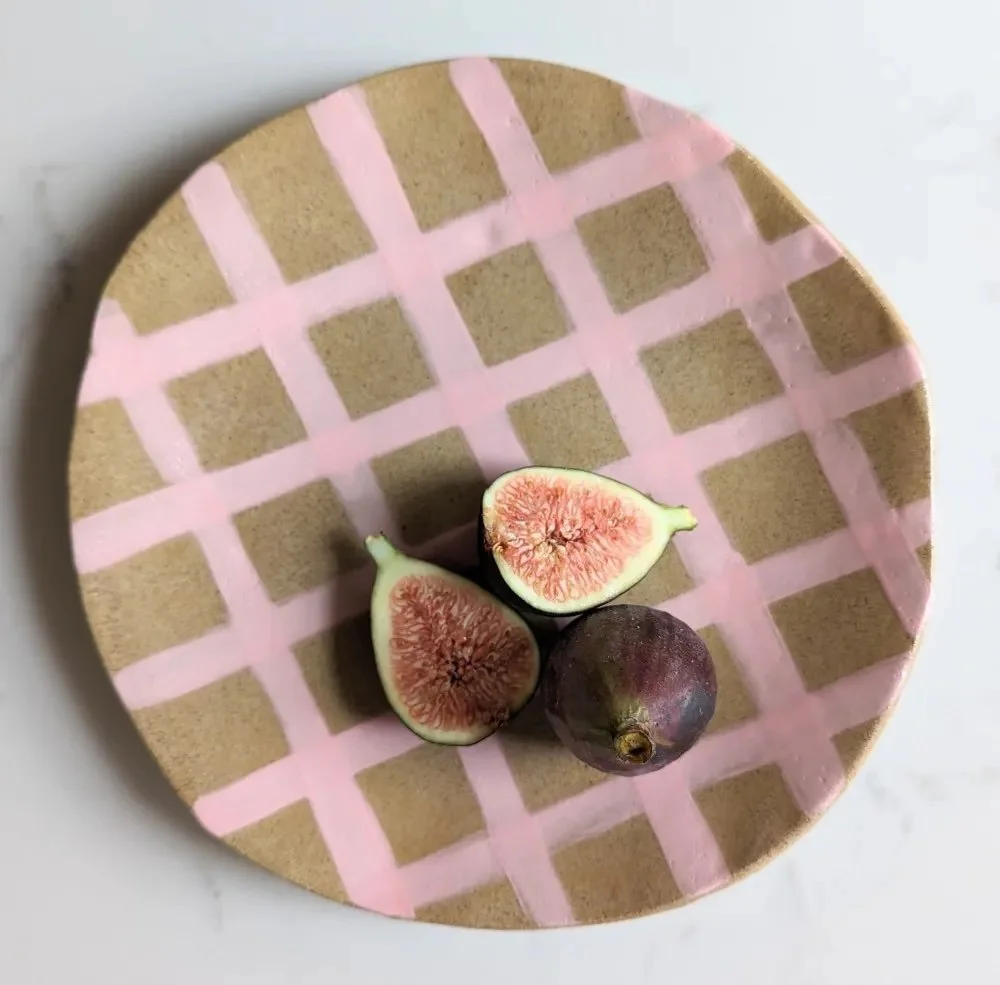 Gingham Serving Platter