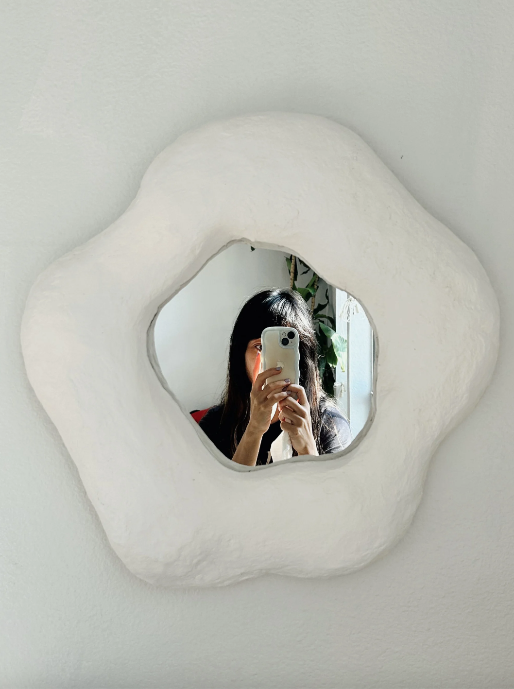 Organic Flower Plaster Mirror 