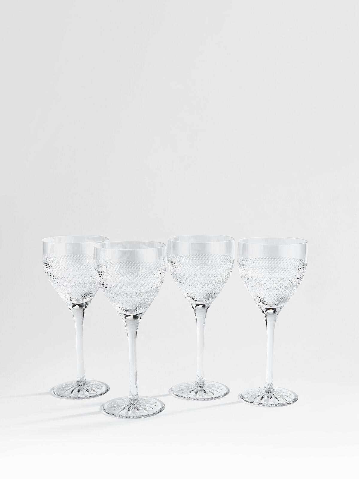 Crystal Wine Glasses, S/4