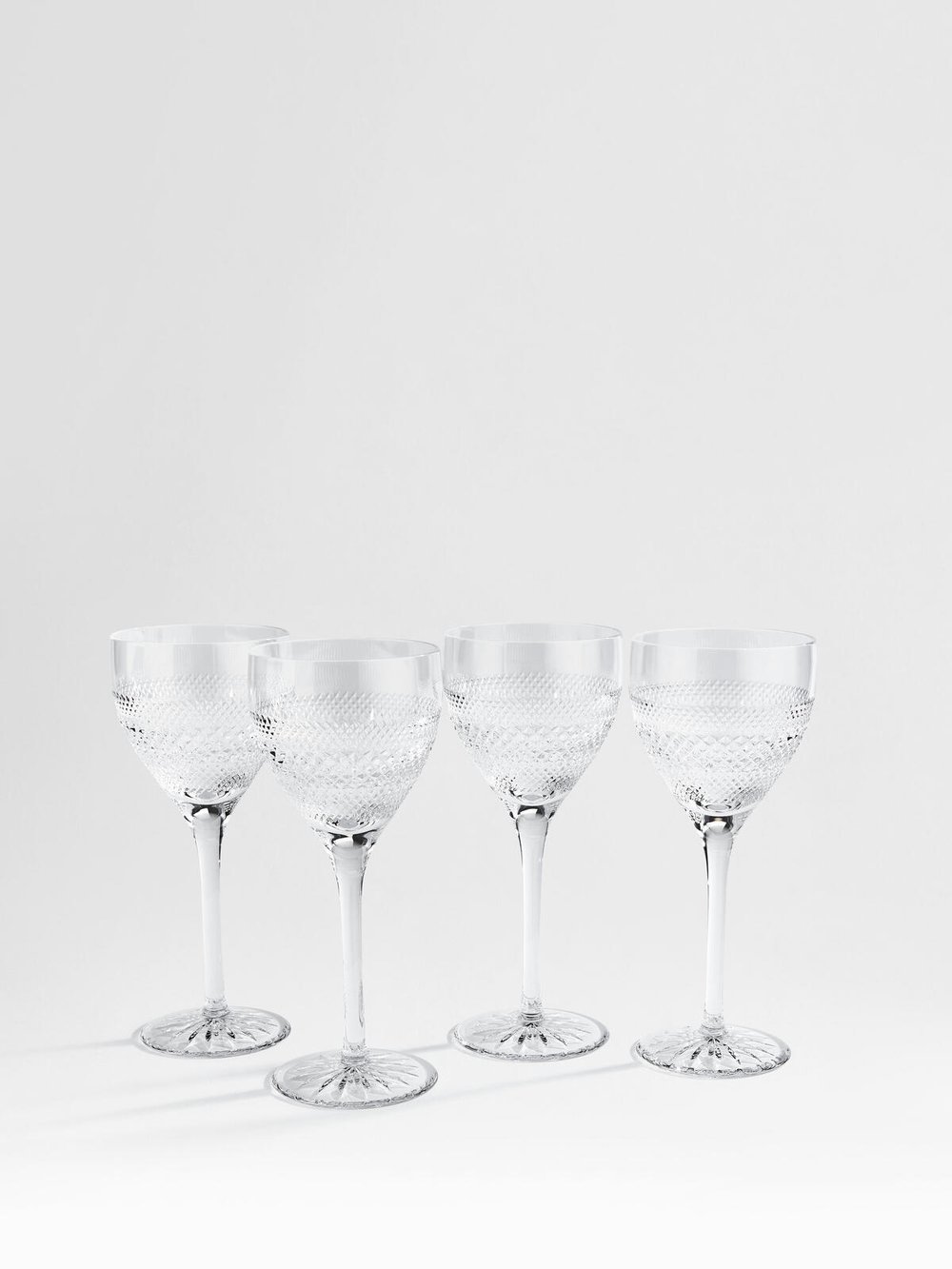 Crystal Wine Glasses, S/4
