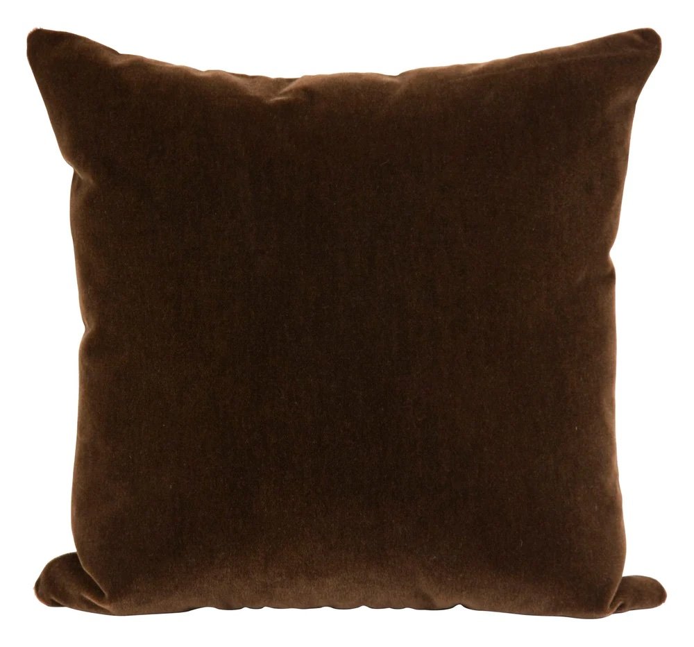 Chocolate Mohair Pillow