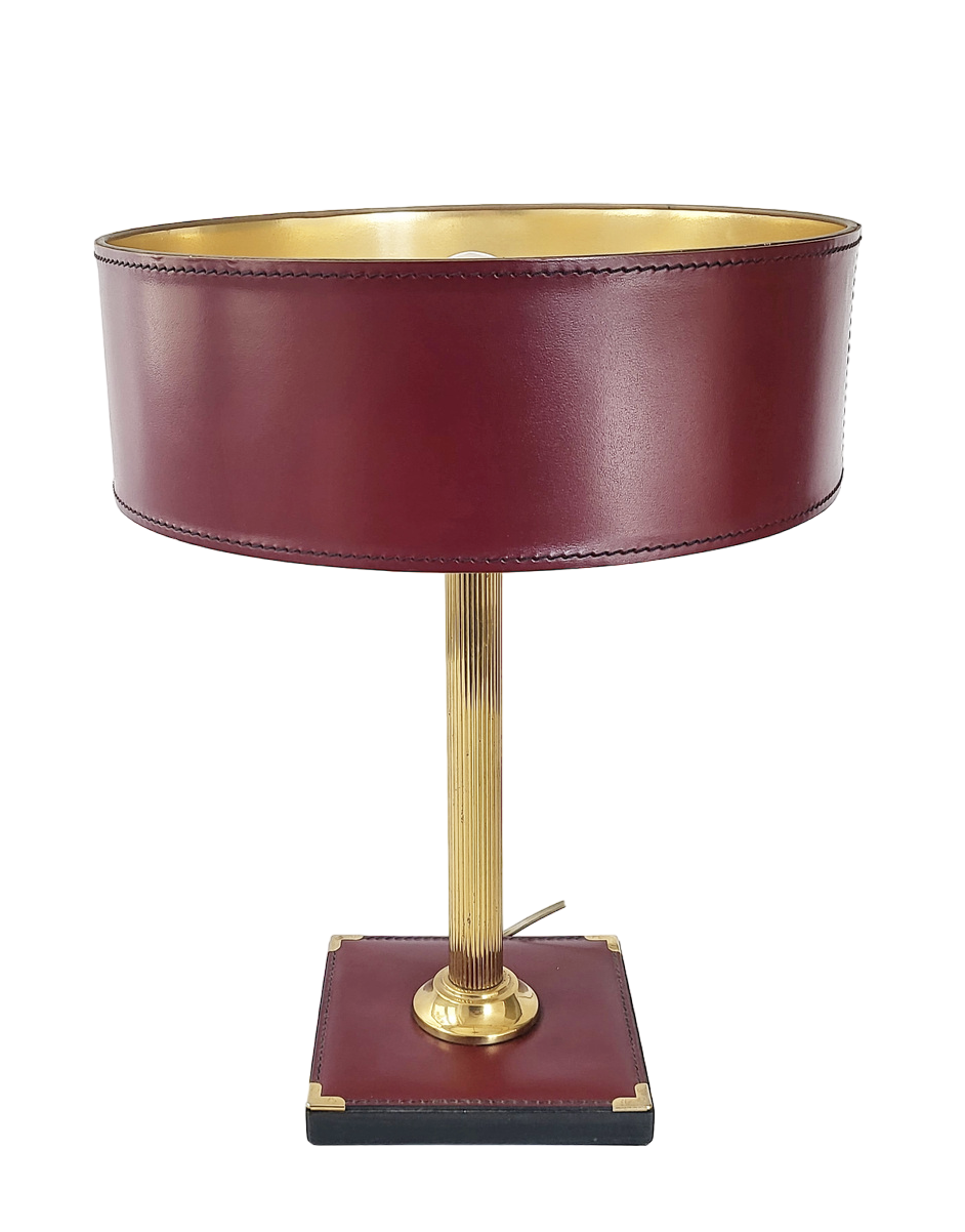 Vintage Leather Table Lamp