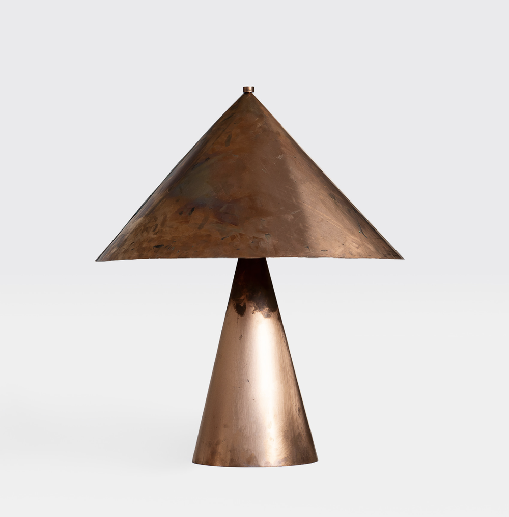 Conical Copper Table Lamp