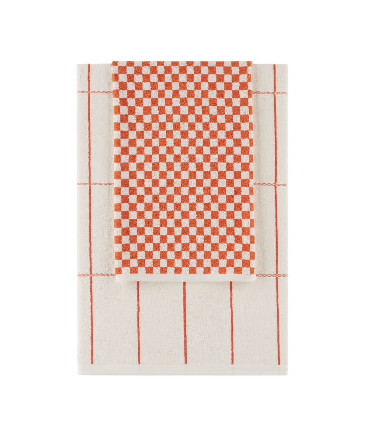 Orange + White Towel Set