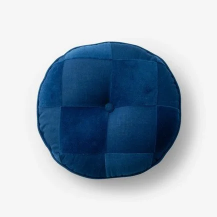 Velvet + Linen Circle Pillow