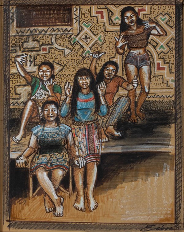 Herlinda y las Shipibo Shamans 1 Framed