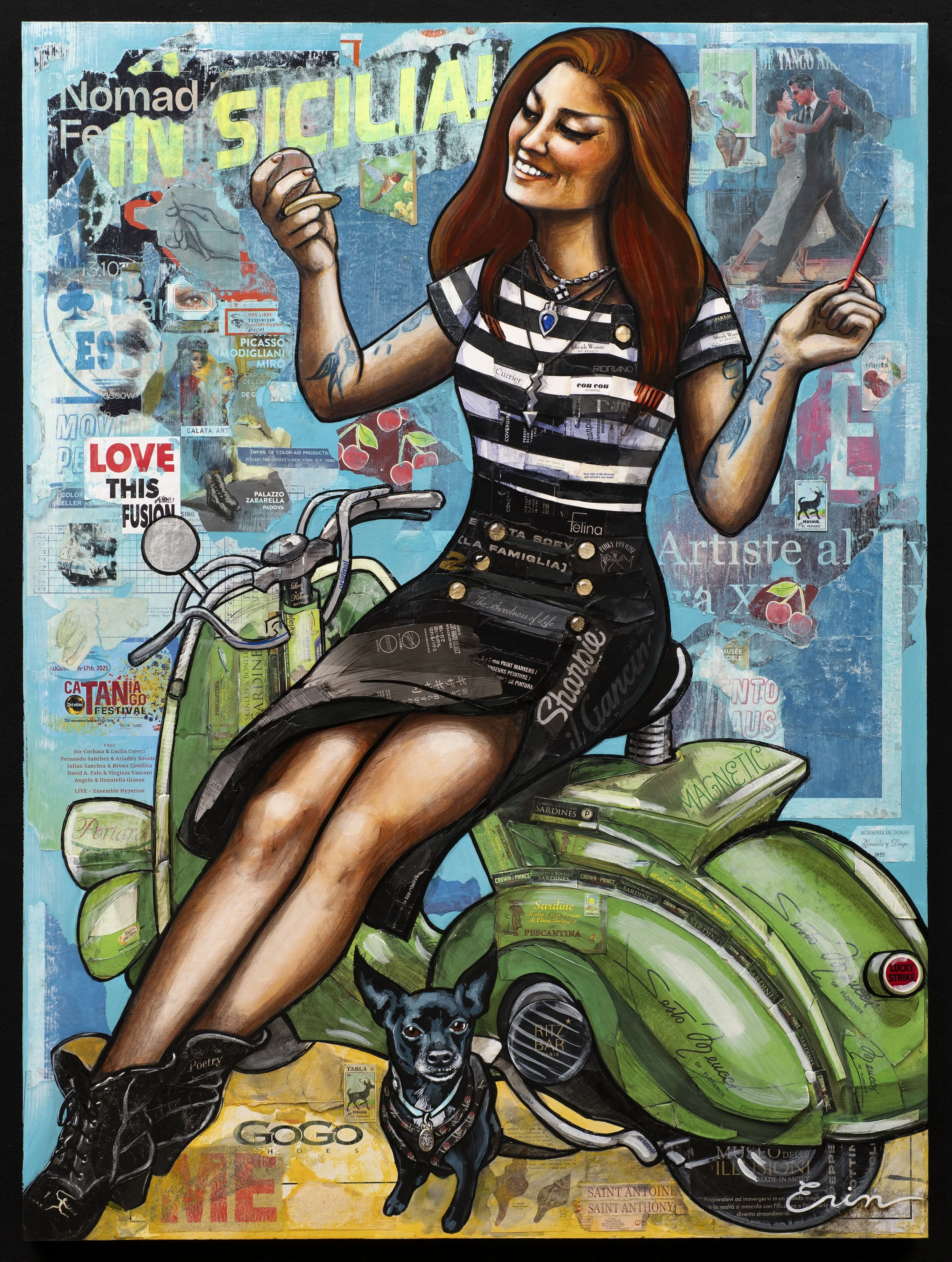 Sicilian Fly Girl 48"x36"