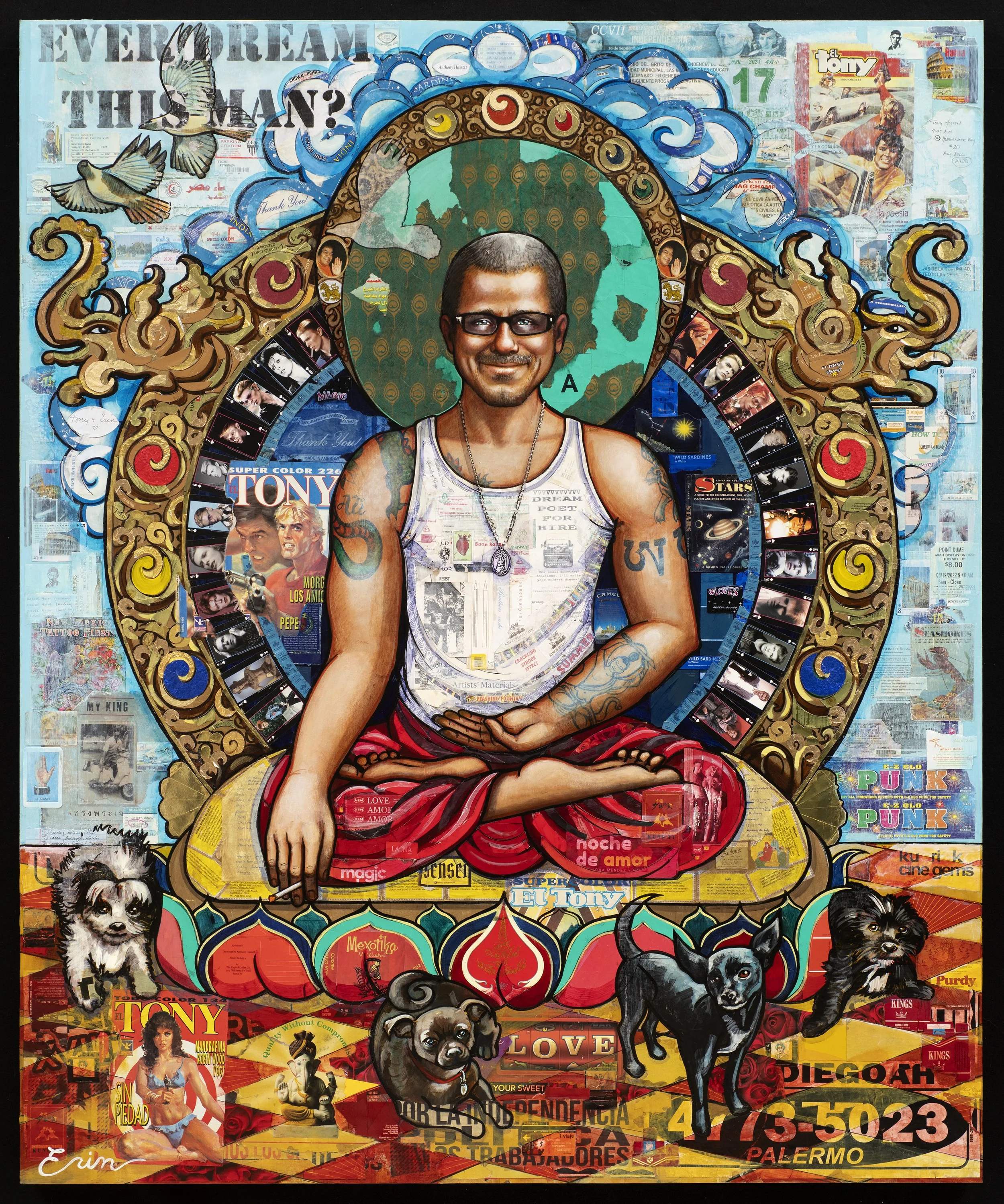 Anthony as the Buddha 72" x 60"