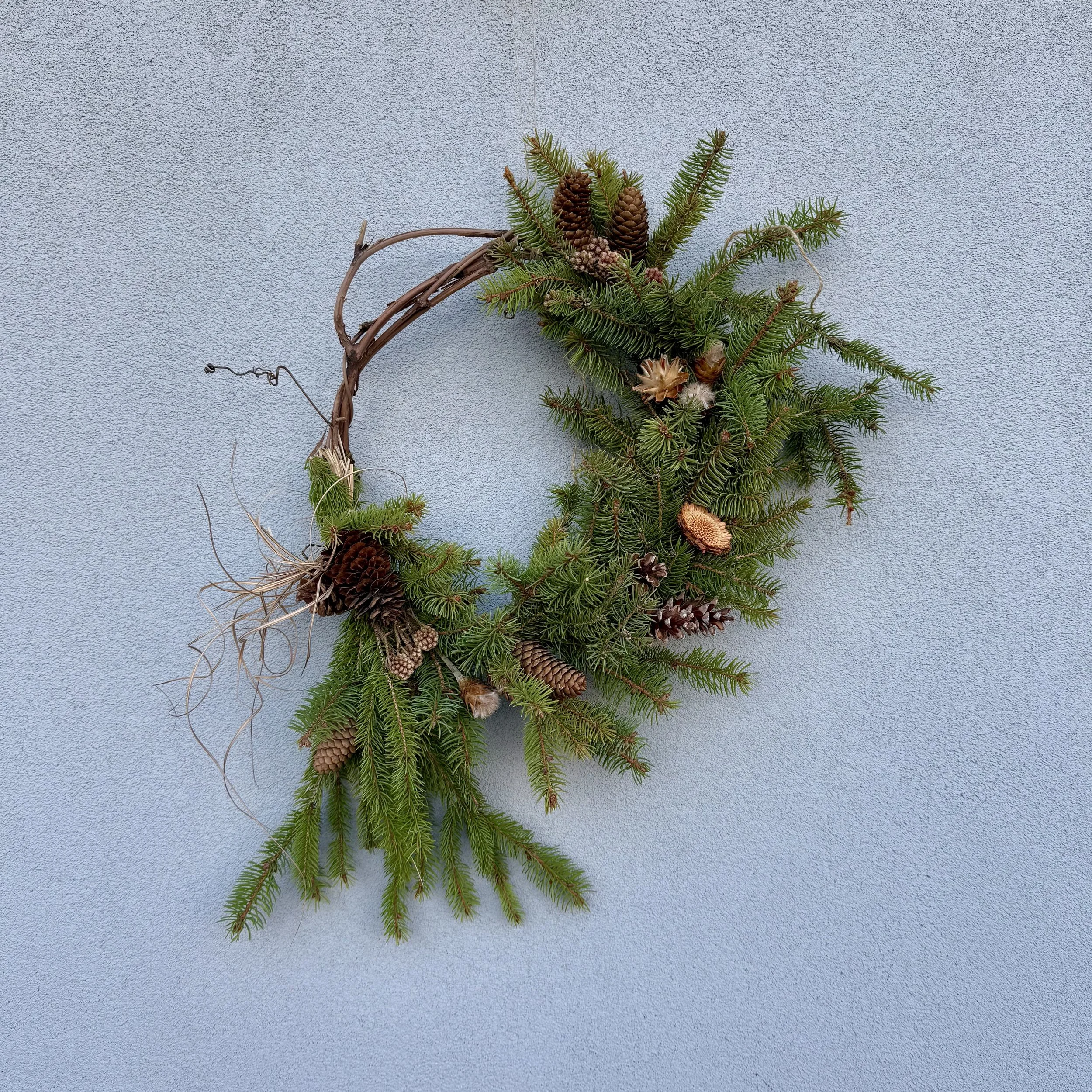Winter botanical wreath