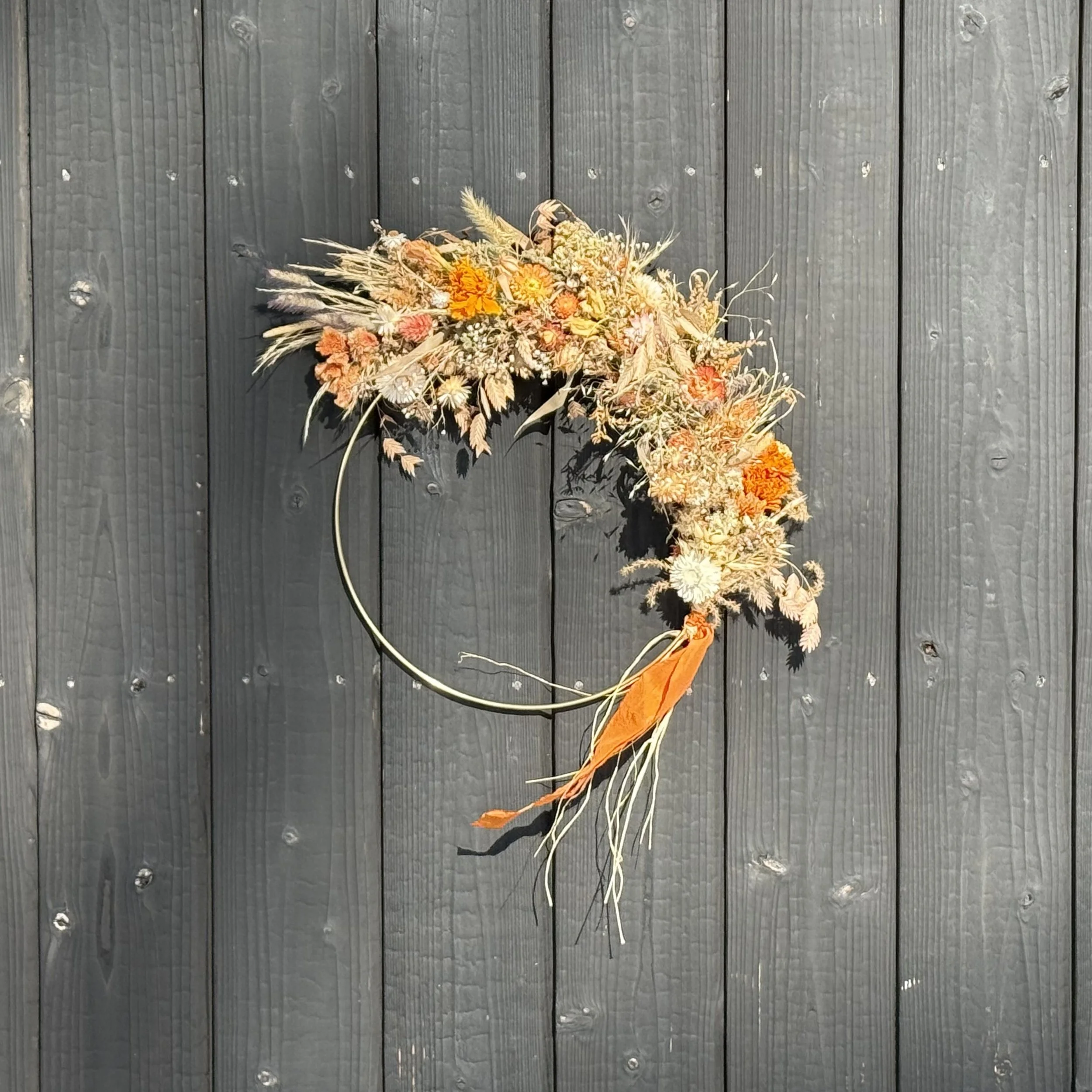 Sunset everlasting wreath