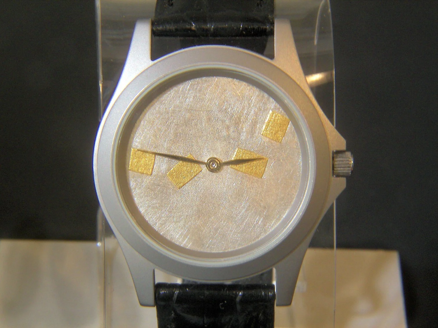 Gold and Silver Argentium Textured Watch