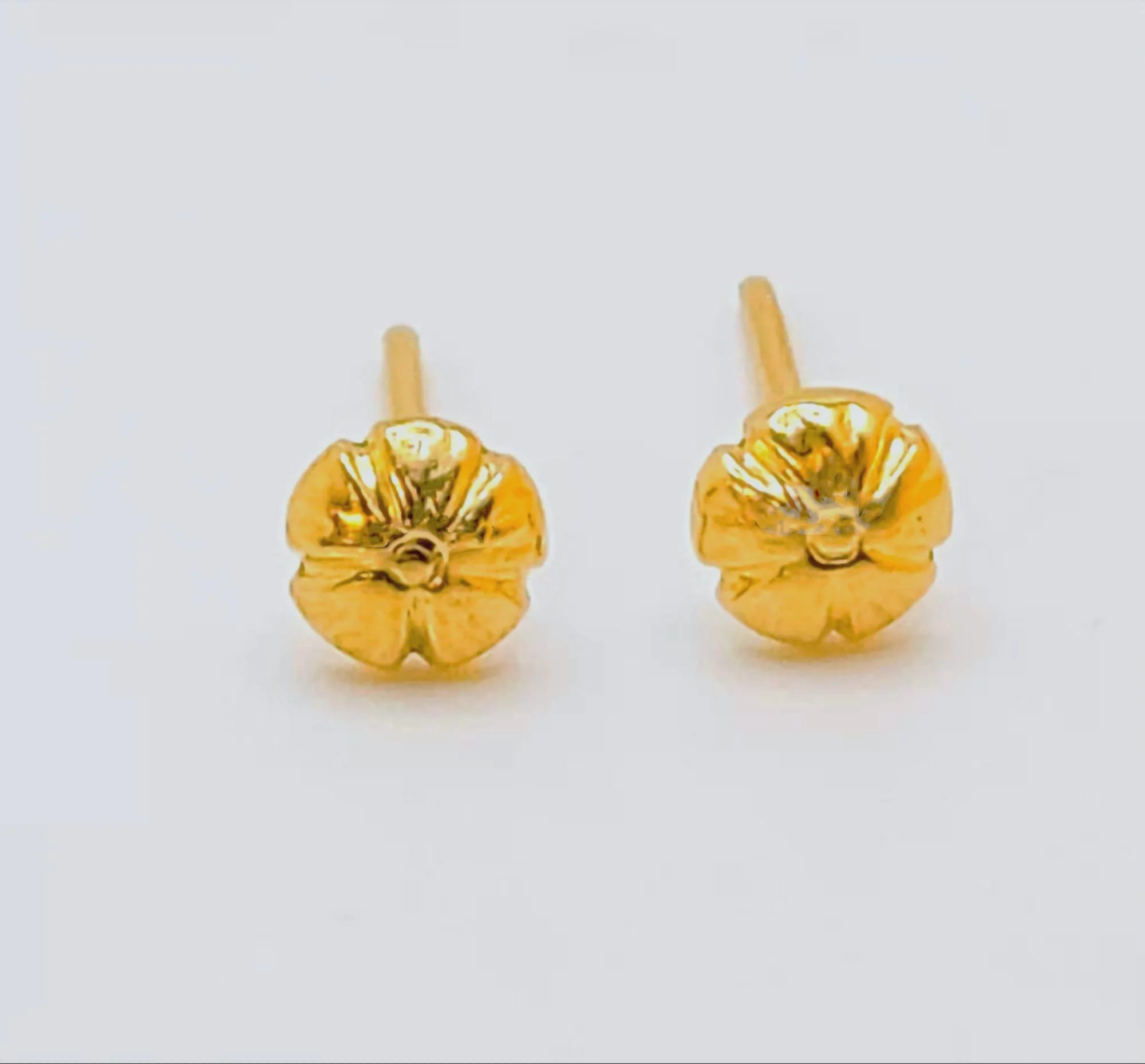24K Gold Flower Earrings