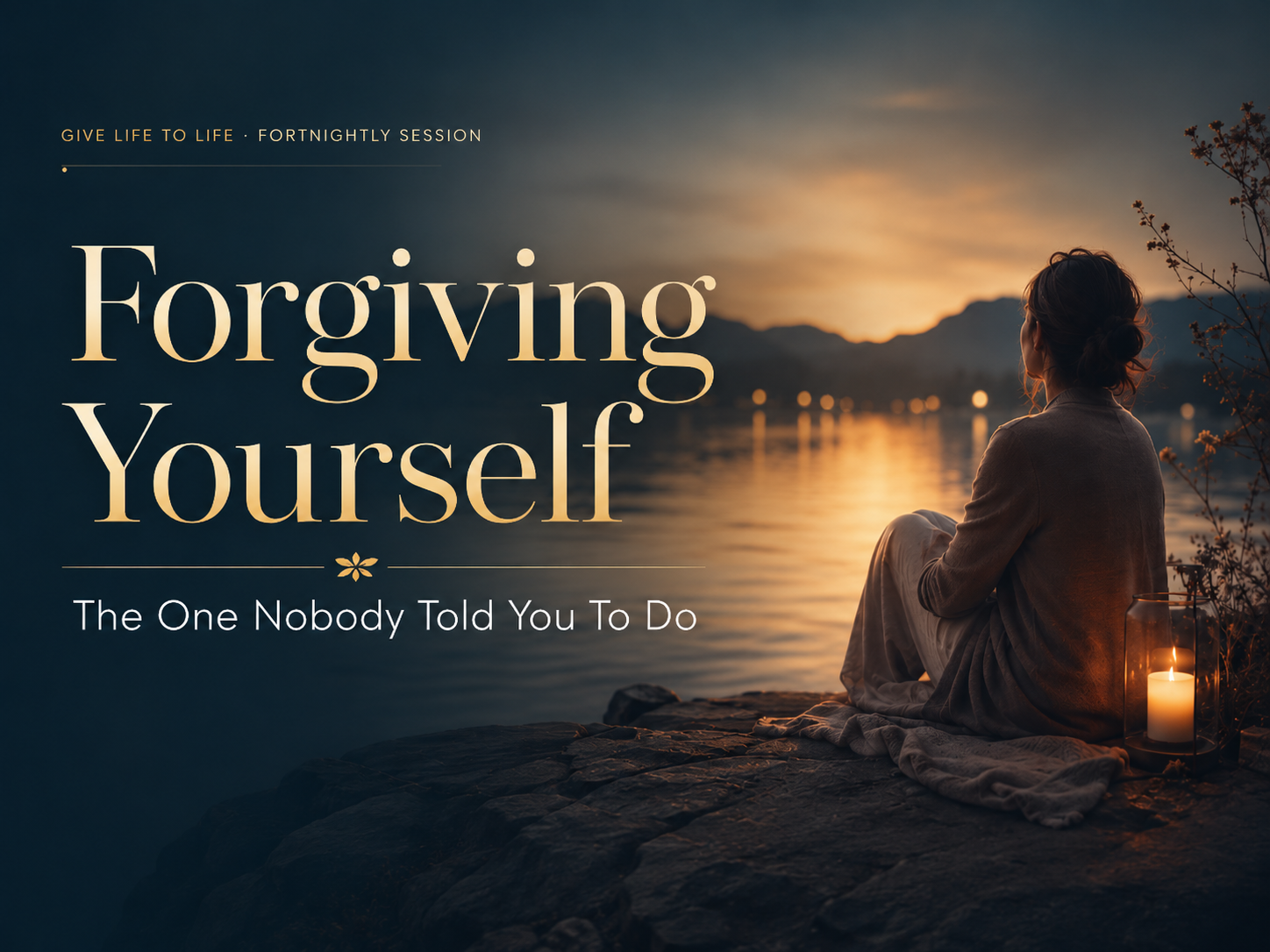 A guided session on self-forgiveness — meeting the inner judge, understanding its fear, and turning toward the younger one who has been waiting. Teaching, inner work, and tuning fork sound healing.