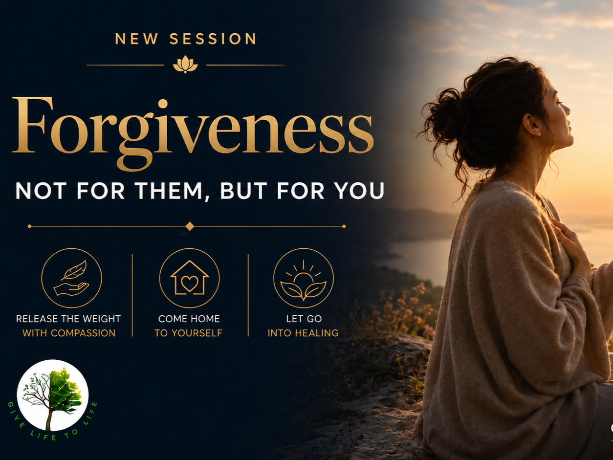 A guided session on Forgiveness.  For yourself.
 