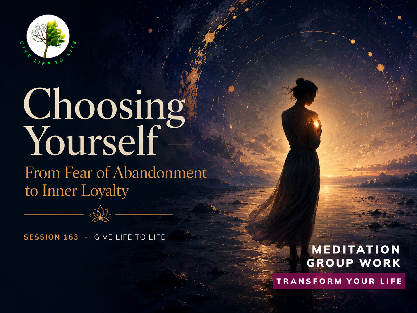 A guided session on choosing yourself without abandoning who you love. Teaching, inner work, and sound healing.