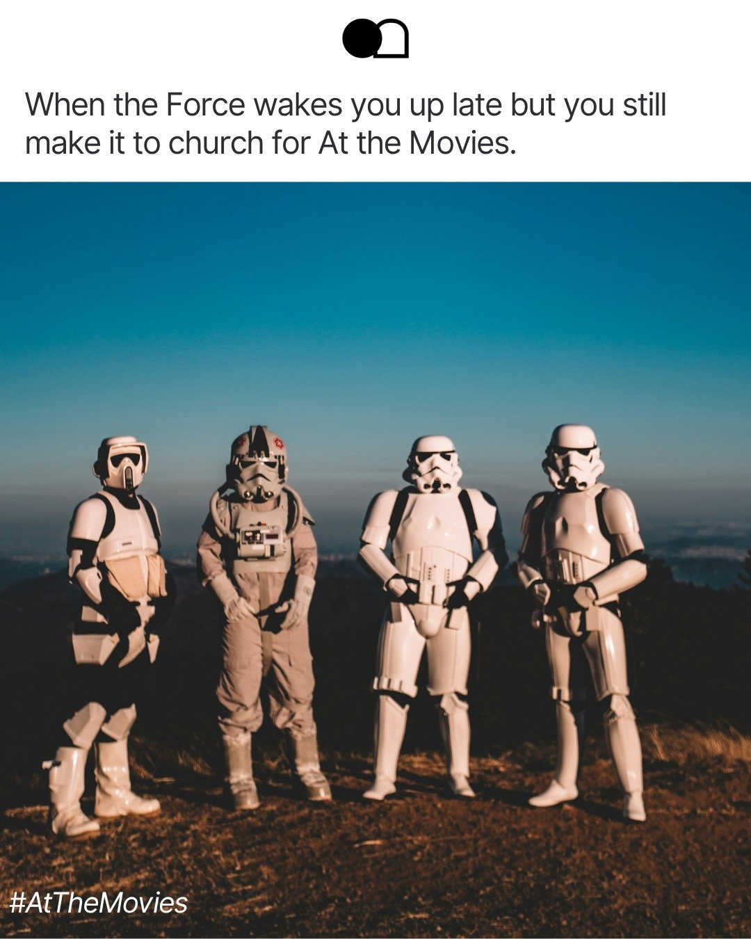 This Sunday, we&rsquo;re finishing up At the Movies with Star Wars: A New Hope.

Will there be popcorn? Absolutely.

Will there be hope? Definitely.

Will stormtroopers hit anything? Unlikely.

See you there?
