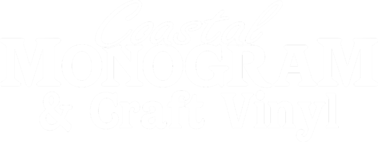Coastal Monogram &amp; Craft Vinyl | Custom T-Shirts | Embroidery | Siser Authorized Reseller 
