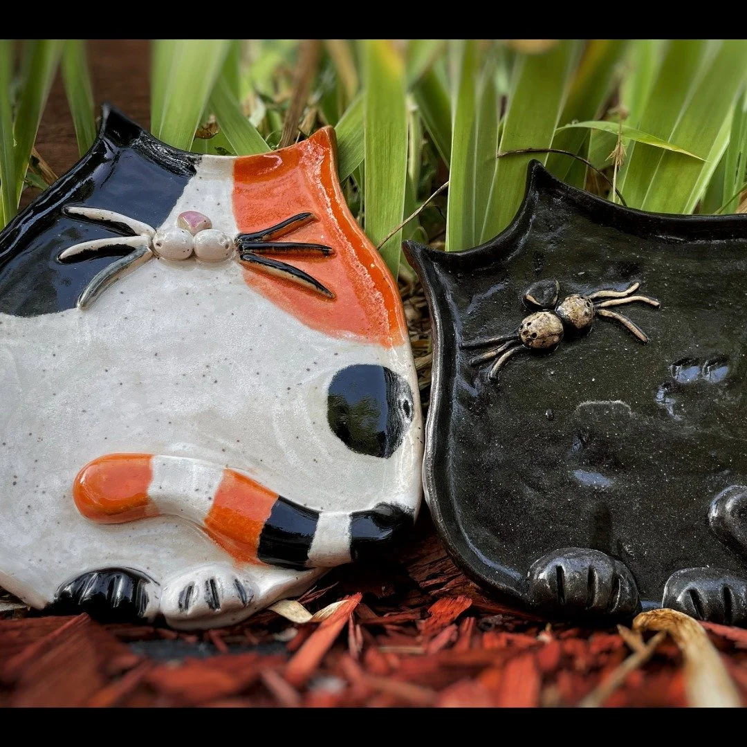 Make and Paint Cat Plates with Flingin Pots