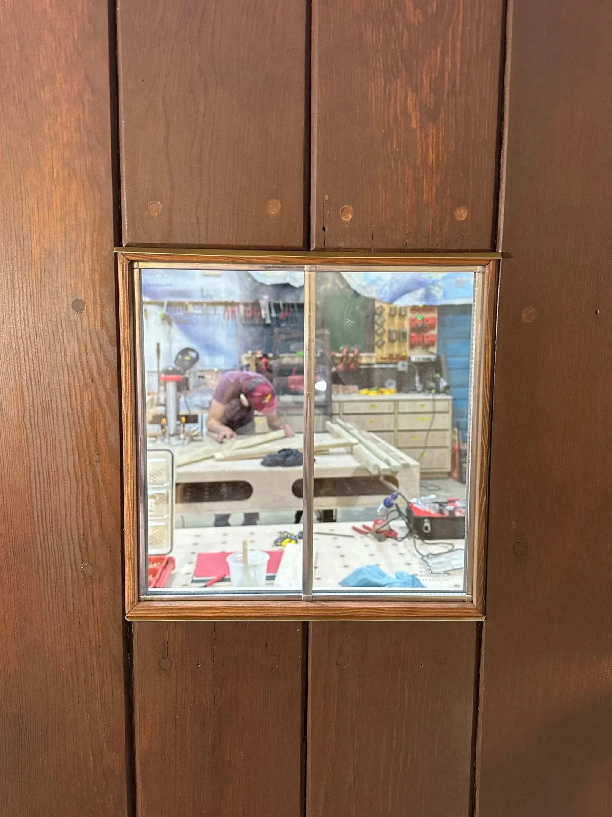 1927 Mediterranean. Fox Point, WI. Shop restoration view.