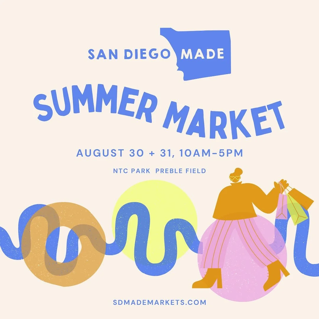 Don&rsquo;t miss the&nbsp;San Diego Made&nbsp;Summer Market at Liberty Station on Saturday, August 30&nbsp;and Sunday, August 31&nbsp;from 10 a.m. to 5 p.m.&nbsp;

This exciting event will transform Liberty Station&rsquo;s NTC Park into a bustling Su