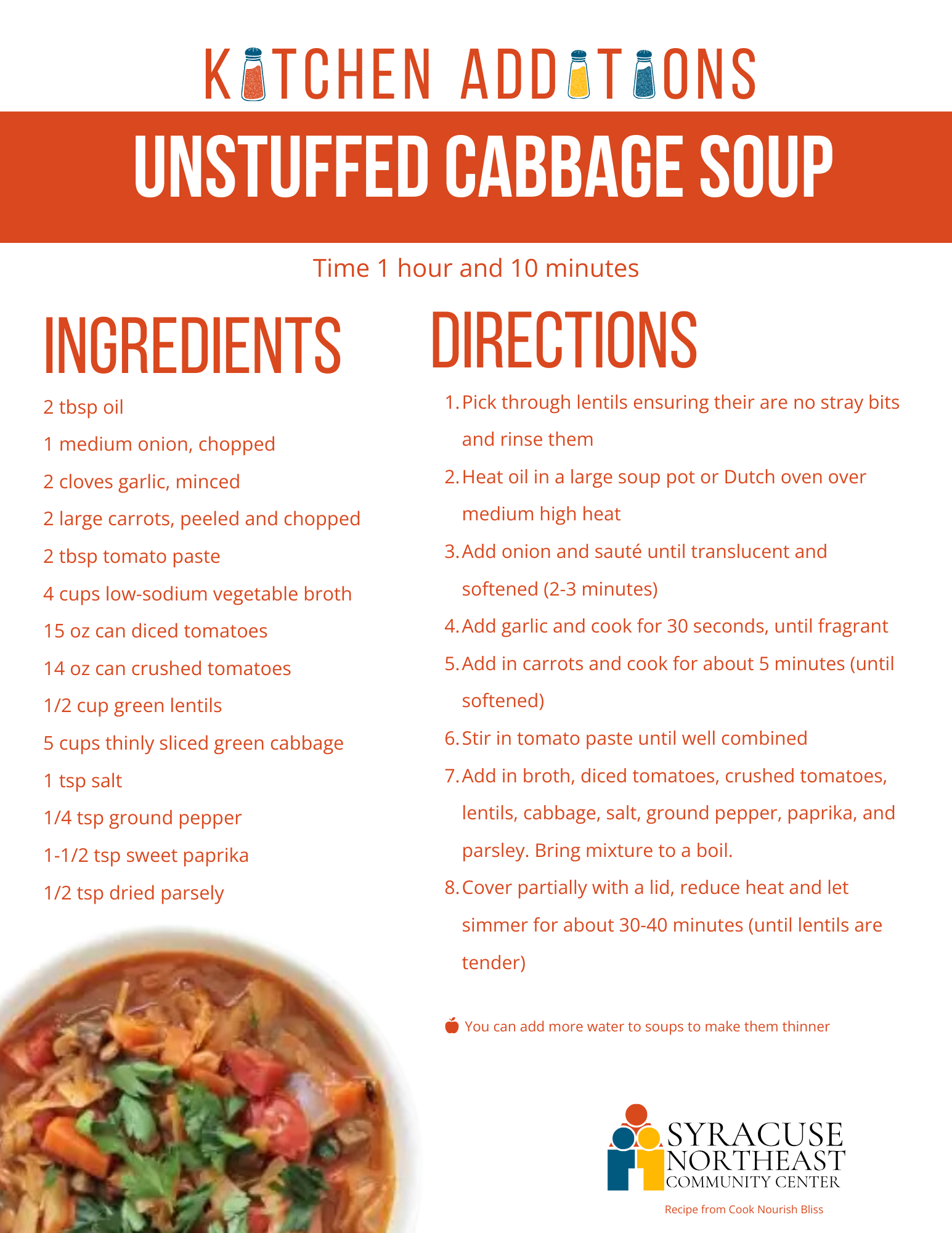 Kitchen Addition Recipes — Syracuse Northeast Community Center