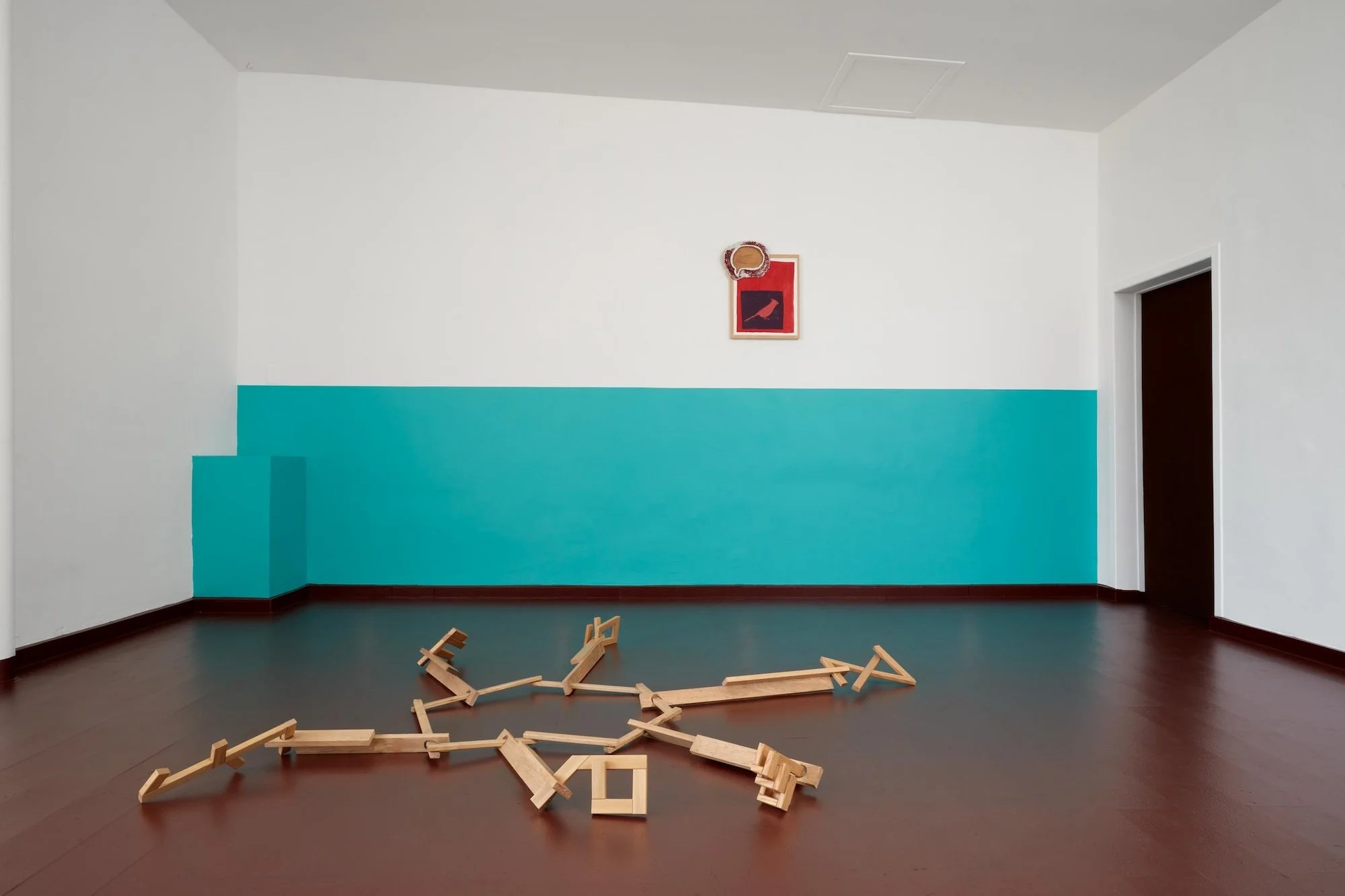 Installation view from Time to Readjust the Parameters: Taylor Davis and Pam Lins, Room 3557, 2024 