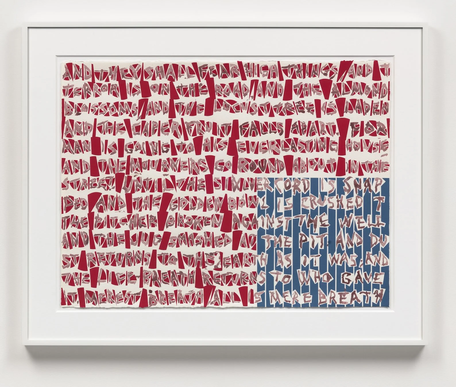 And They Shall Fear, watercolor and gouache on paper, 22.5 x 30 inches, 29.5 x 37 framed, 2024 