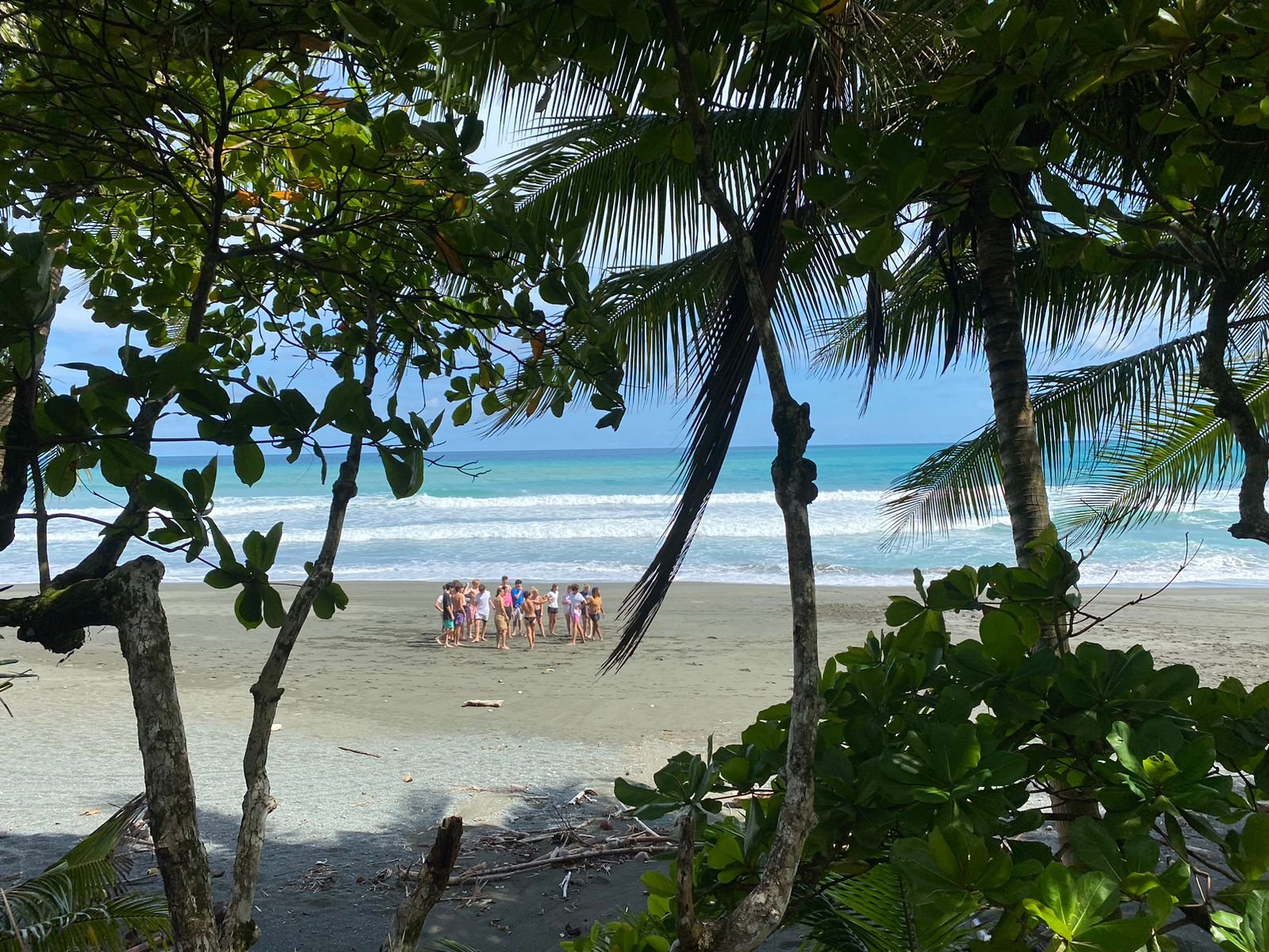 Offbeat Travel student group on the beach in Costa Rica.jpeg