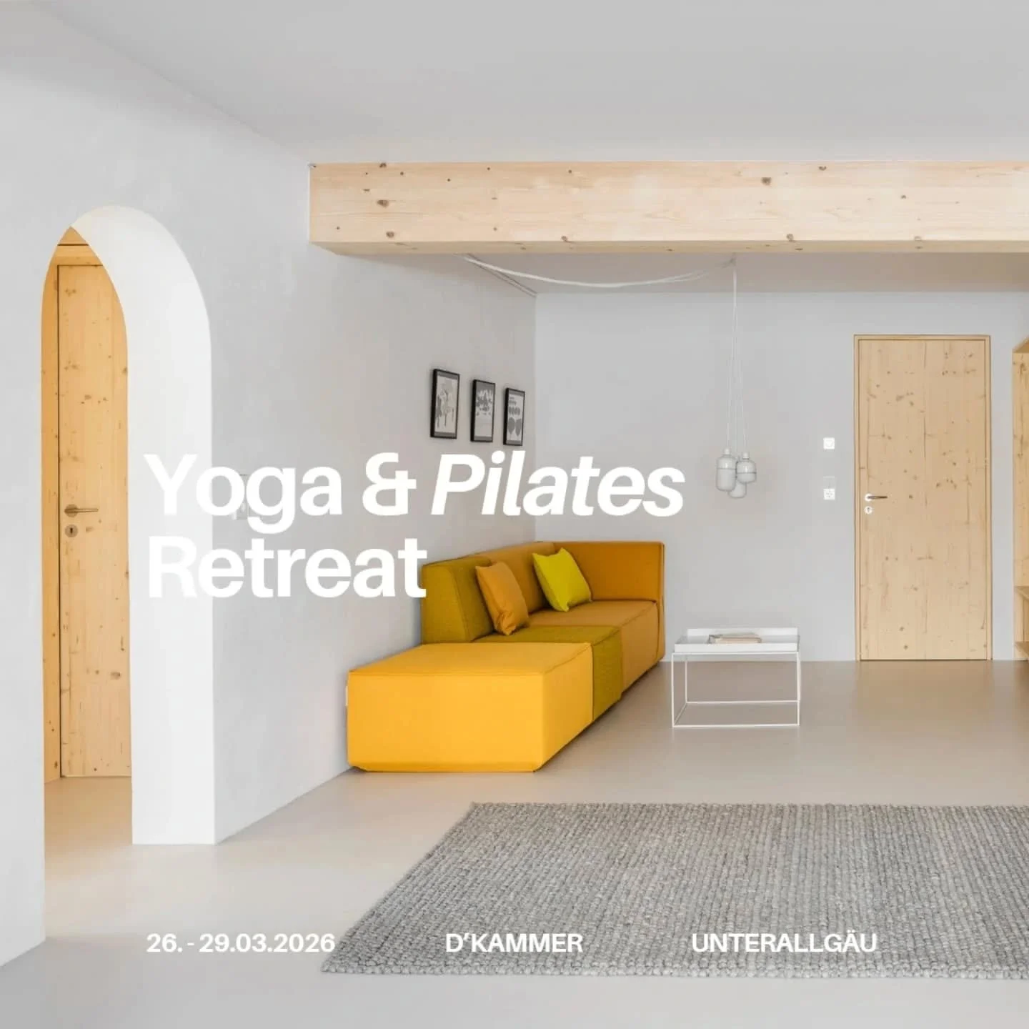 Yoga &amp; Pilates Retreat 2026💫
@kammer.rest , Unterallg&auml;u
26. - 29. M&auml;rz 2026

(Re)treat yourself - nimm dir eine (Aus)Zeit nur f&uuml;r dich. Unser Yoga &amp; Pilates Retreat ist eine Einladung durchzuatmen, loszulassen und dich wieder 