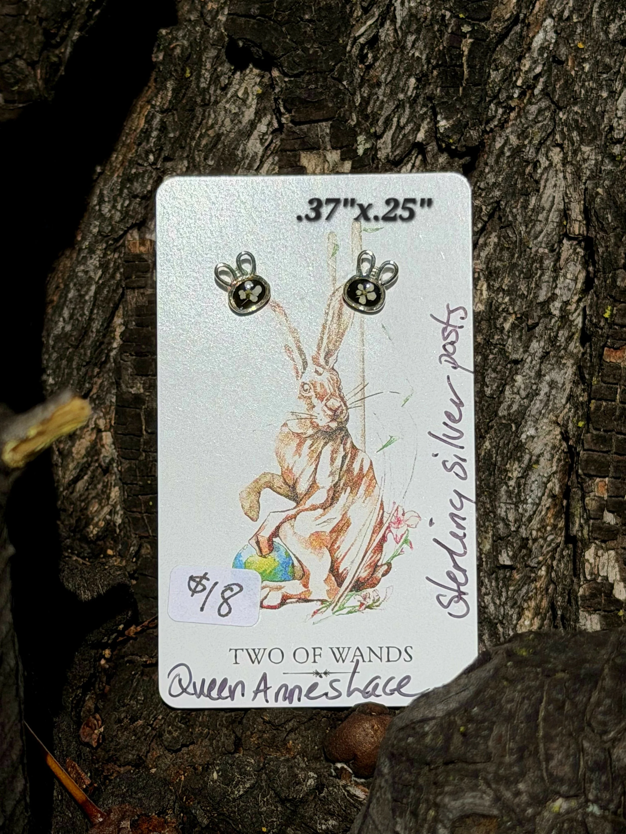 Custom Silver Bunny Studs