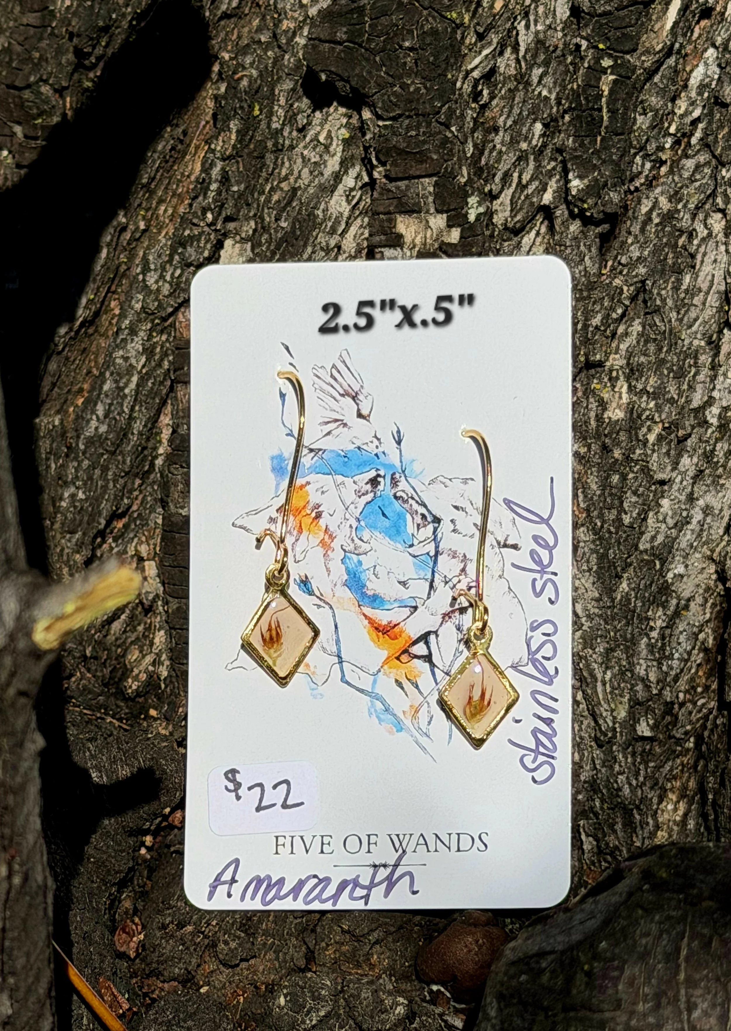 Custom Amaranth Diamond Mini Dangles