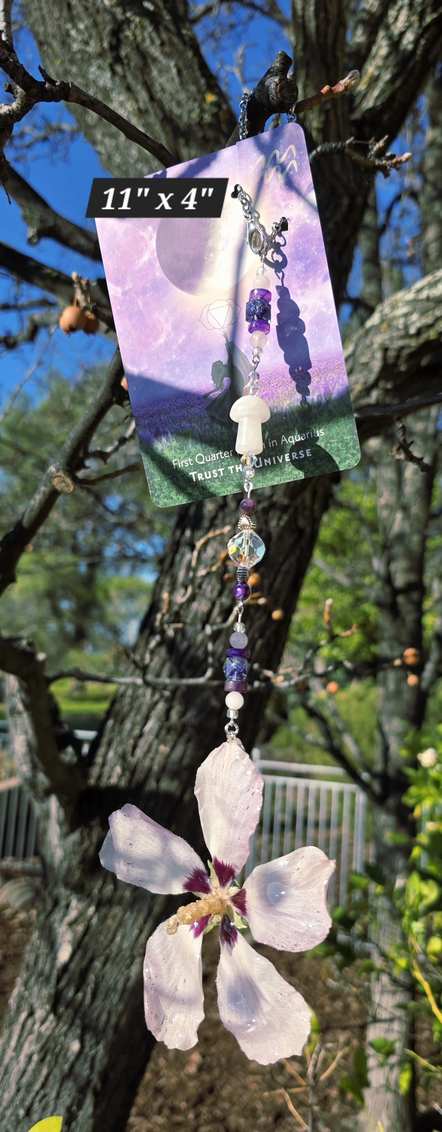 Purple Hibiscus Car Charm
