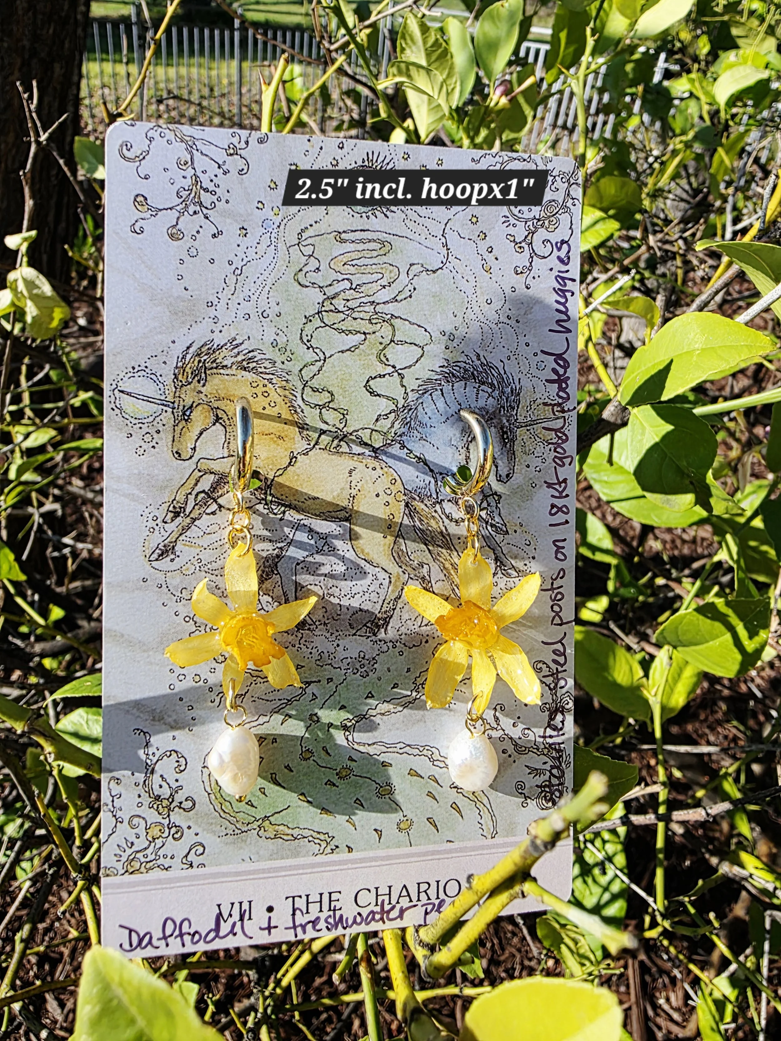 Daffodil Pearl Dangles