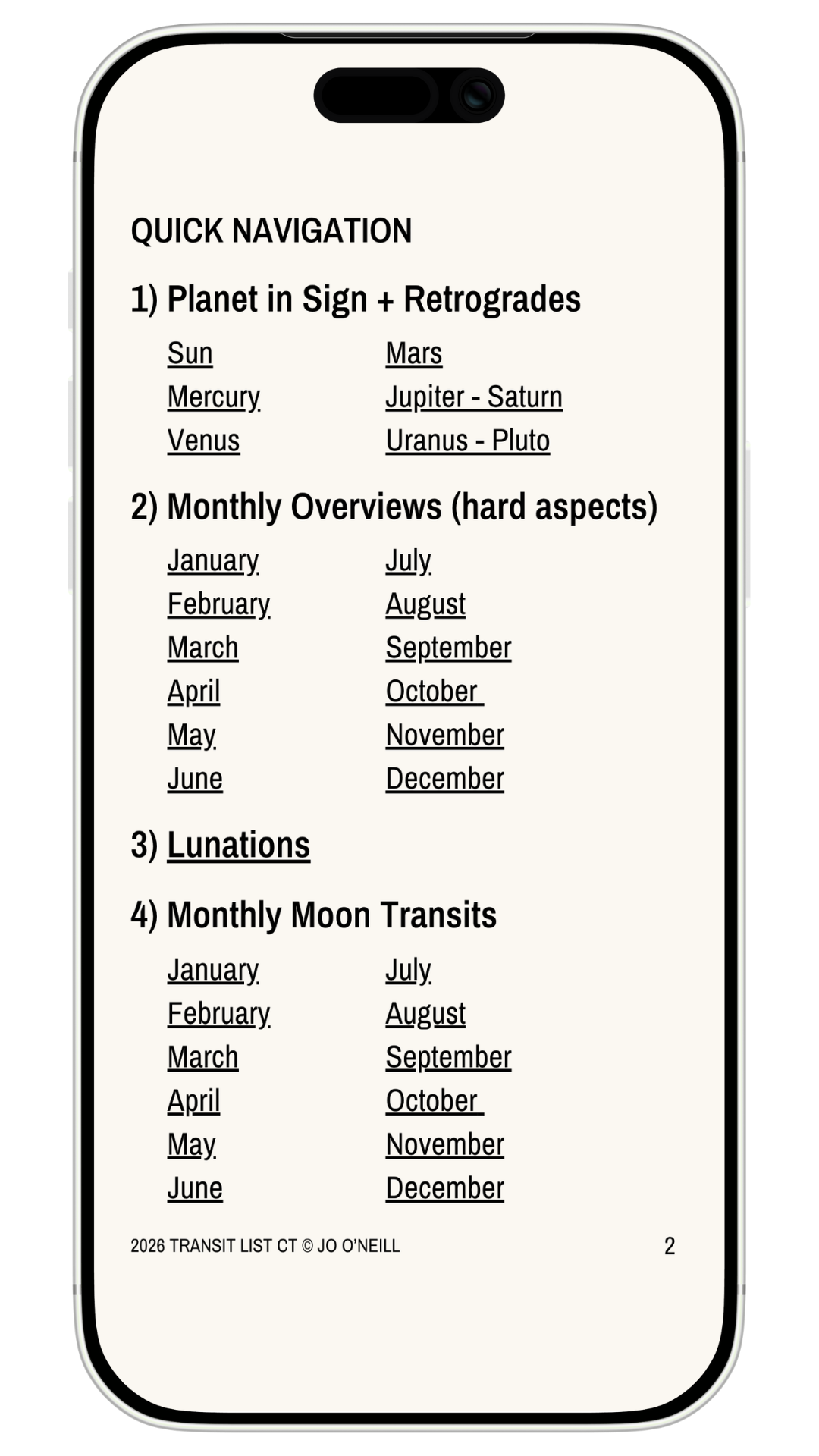 2026 Transit List — jo, maker of ways