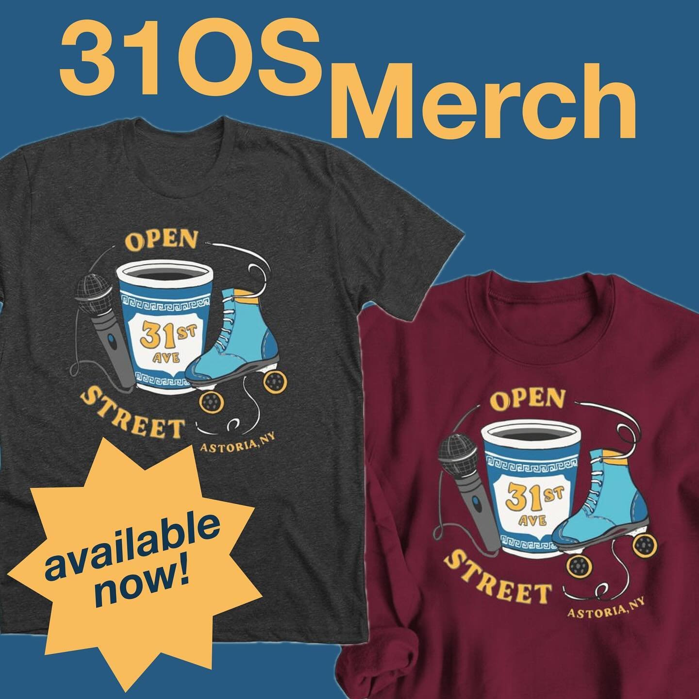 Hot off the press! Here&rsquo;s your chance to support the Open Street *and* look cool doing it! Every penny goes towards ensuring the 31st Ave OS comes back strong in April. 
Thank you for your support!

Links for both in bio!