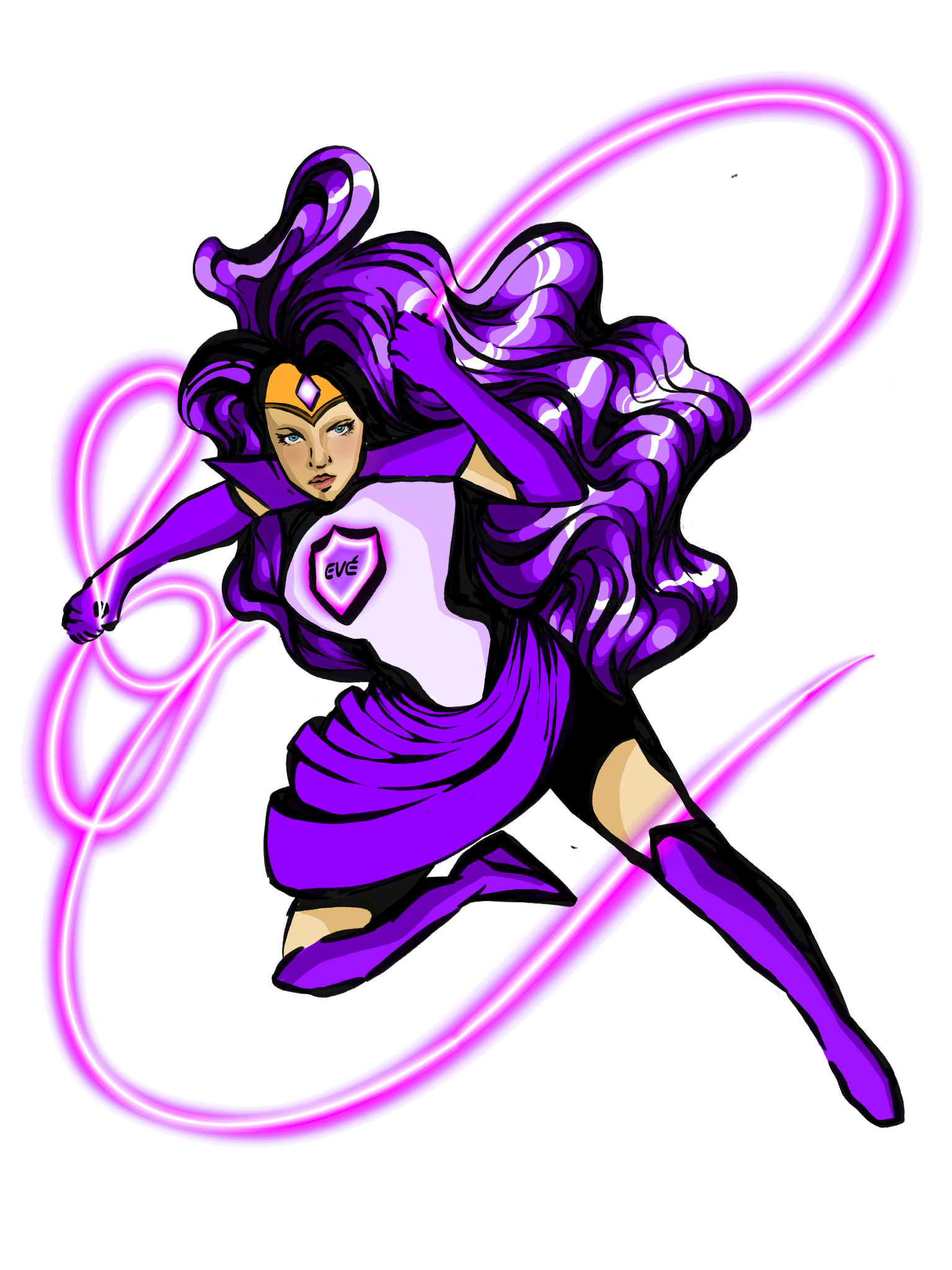 Eve lasso, in violet. 