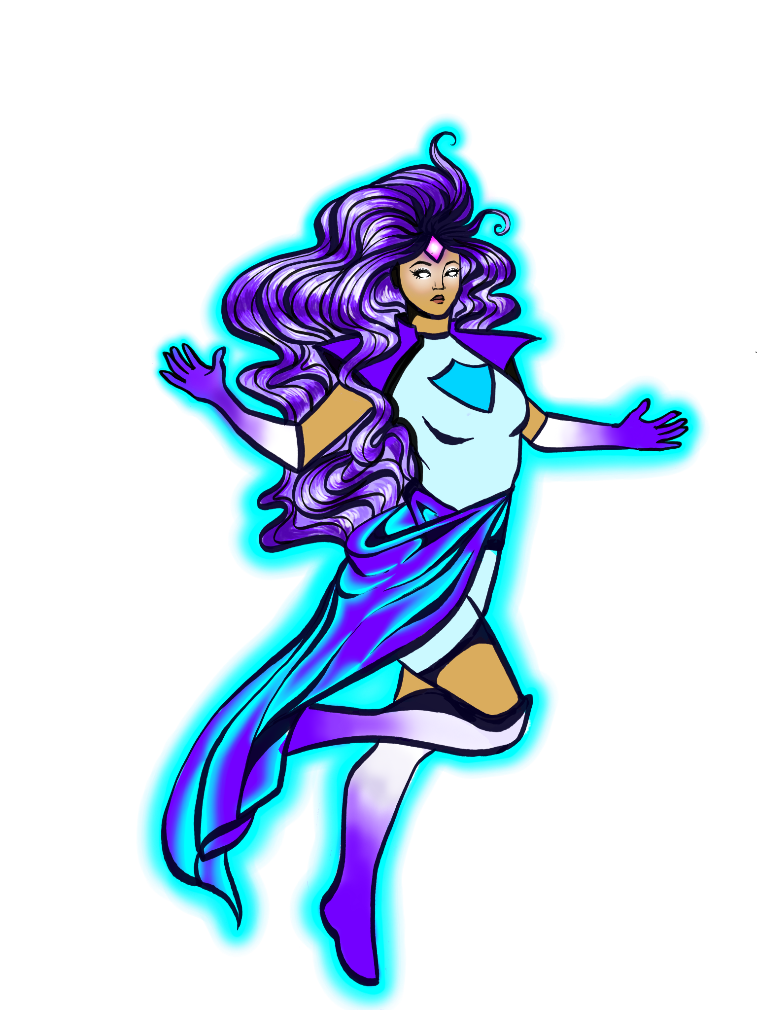 Eve Superhero Draft #4 in violet.