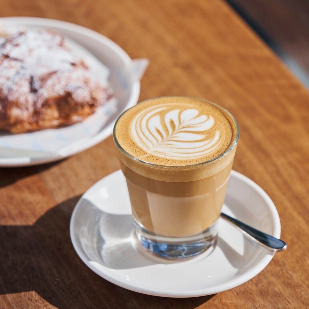 breakfast done right, an almond croissant paired with a norman latte-perfection #normansouthyarra